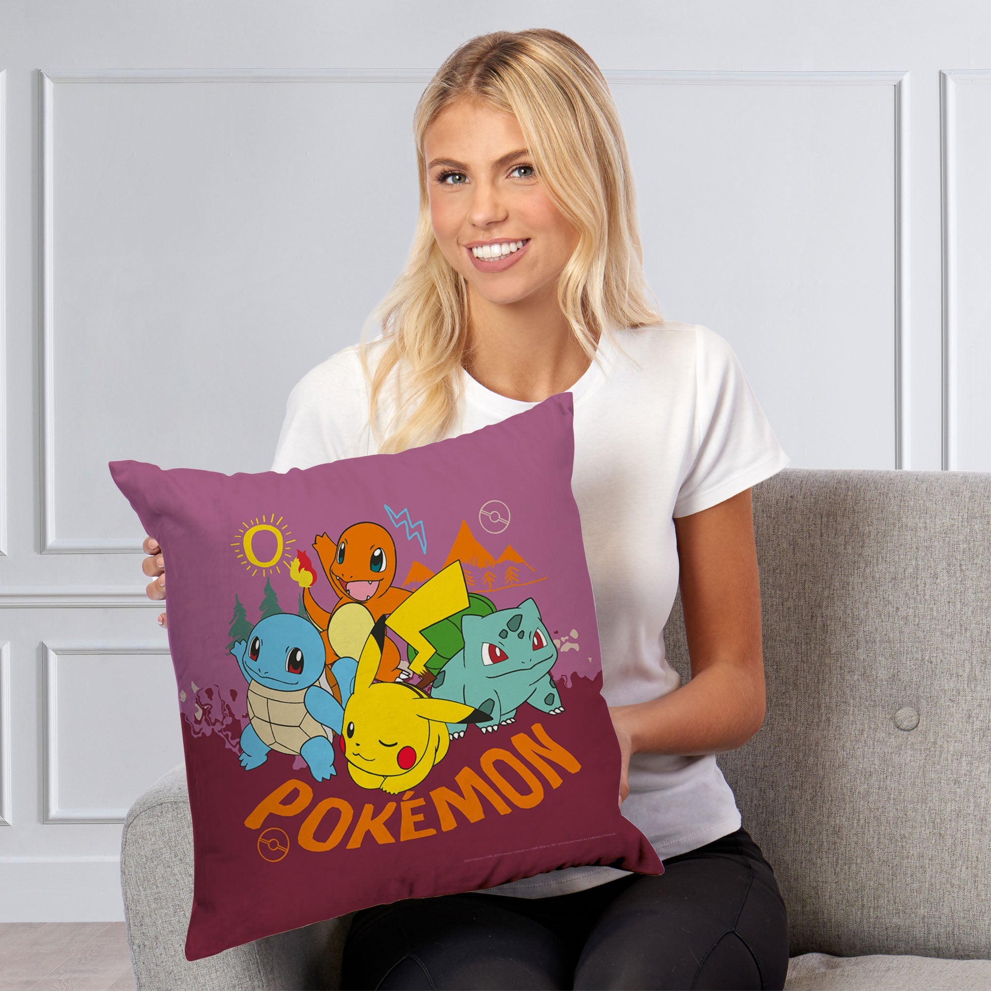 Pokemon Go Outside Throw Pillow 18x18 Inches