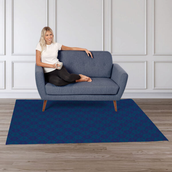 Pokemon Pokeball Navy Printed Washable Rug 62 x 84 inches