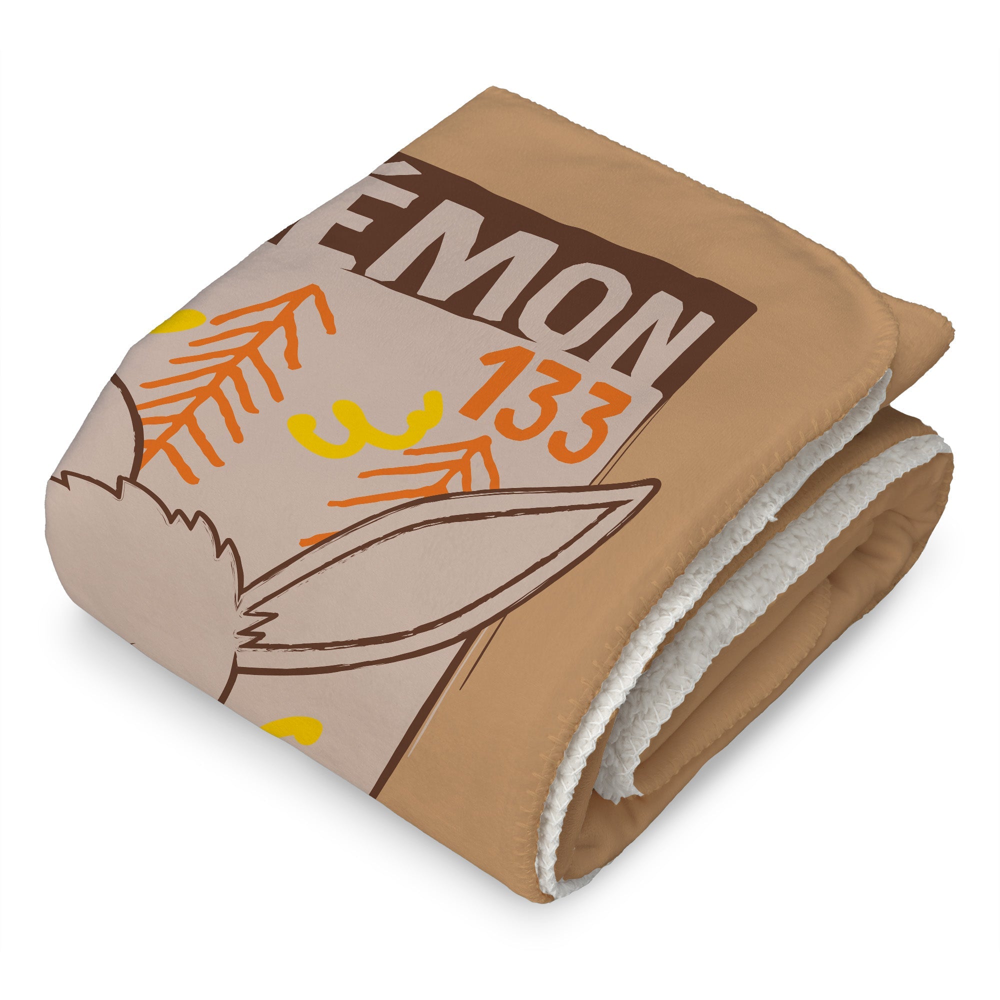 Pokemon Eevee In The Wild Mircro Mink Sherpa Throw Blanket 50x60 Inches