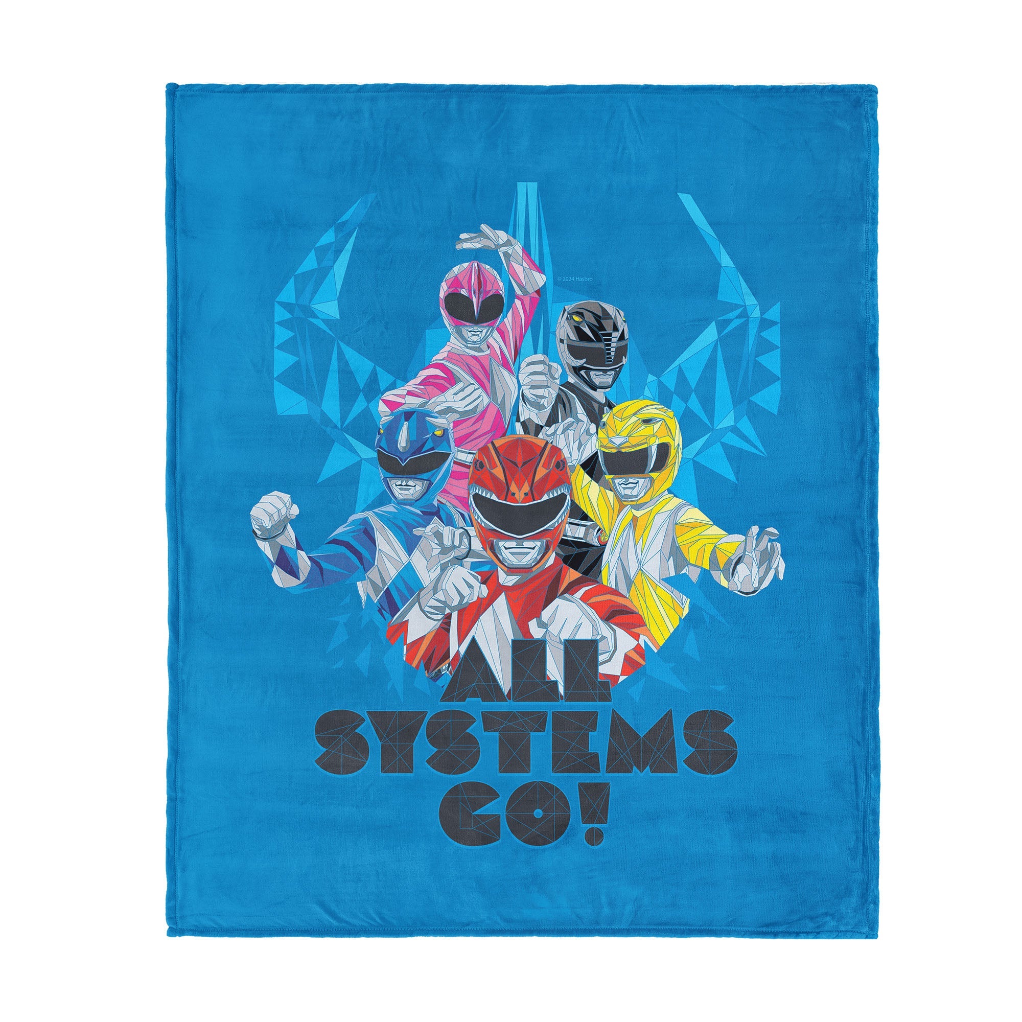 Hasbro Power Rangers All Systems Go Silk Touch Throw Blanket 50X60 Inches