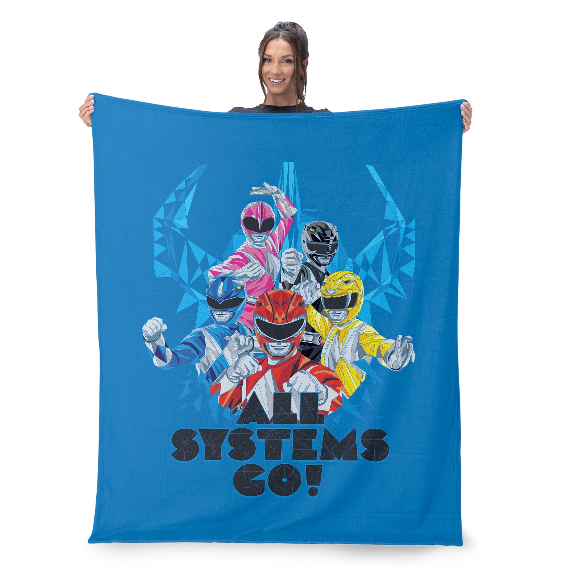 Hasbro Power Rangers All Systems Go Silk Touch Throw Blanket 50X60 Inches