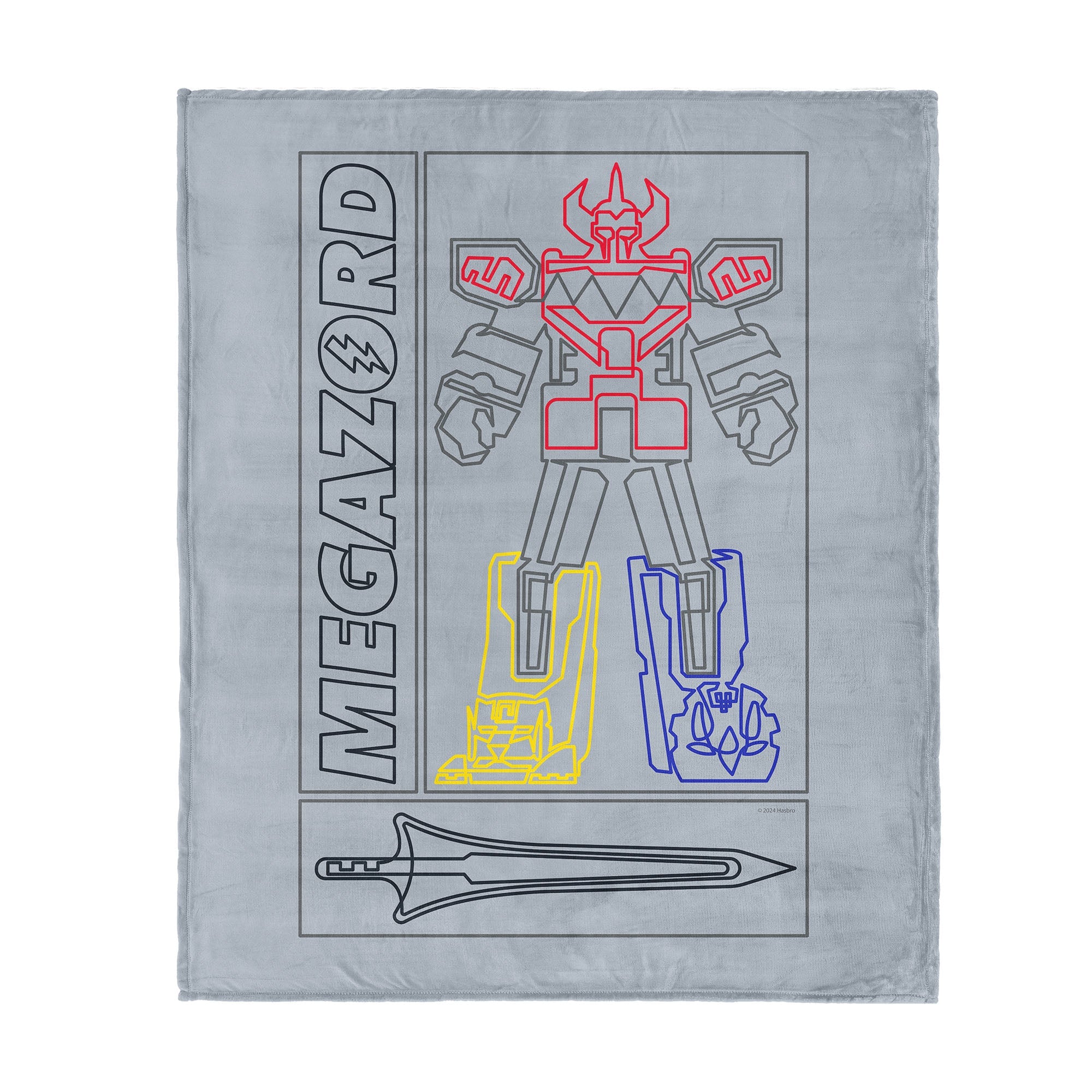 Hasbro Power Rangers Megazord Silk Touch Throw Blanket 50X60 Inches