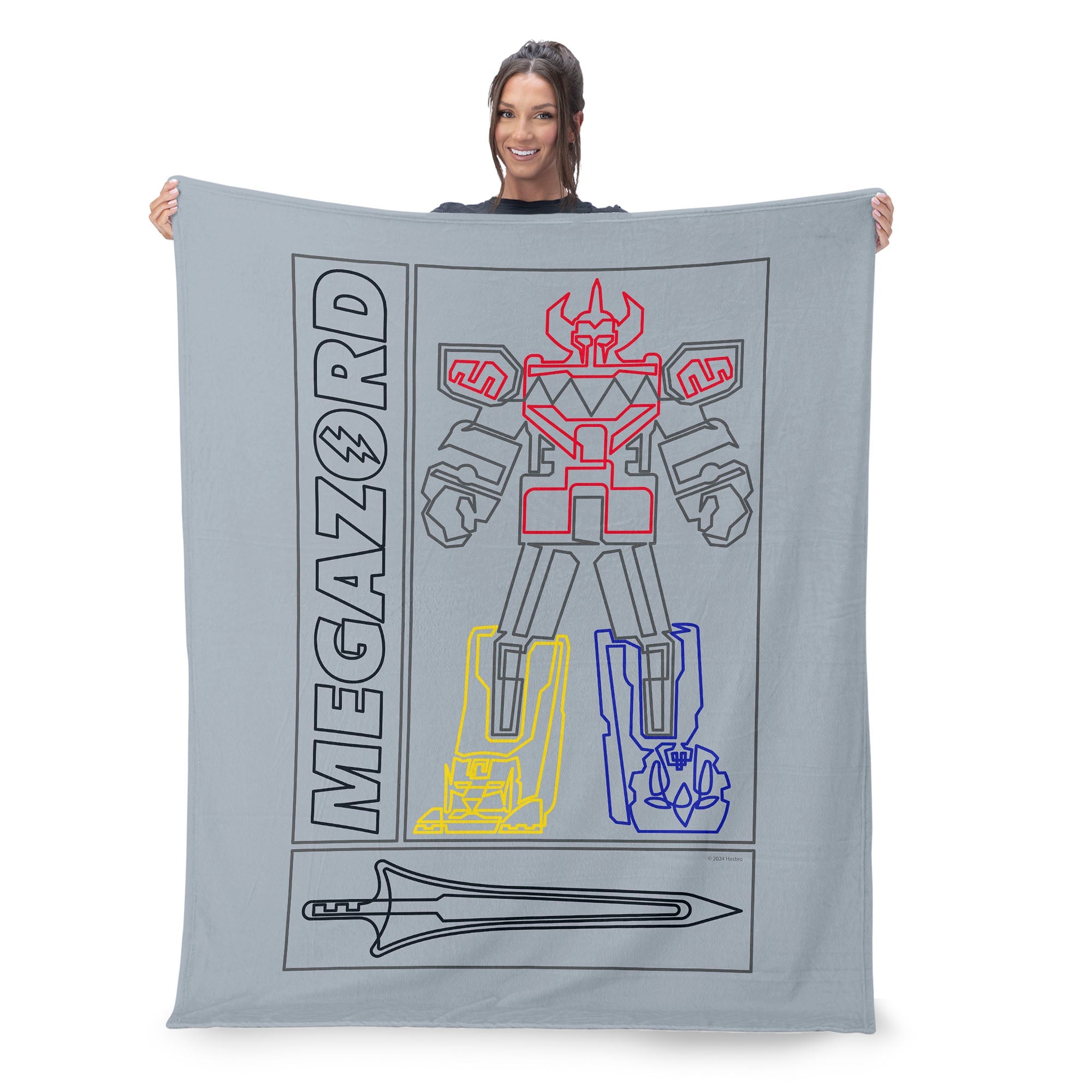 Hasbro Power Rangers Megazord Silk Touch Throw Blanket 50X60 Inches