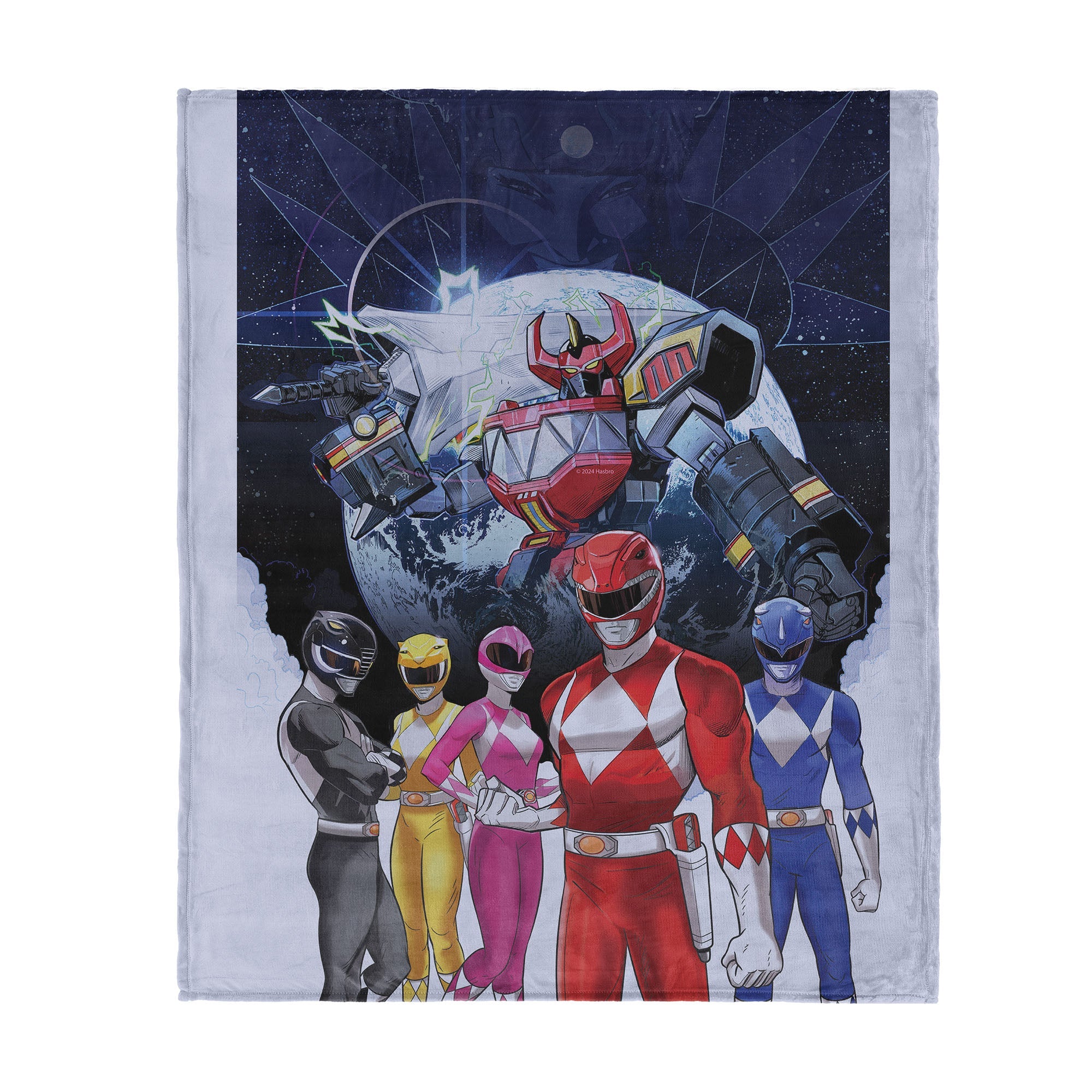 Hasbro Power Rangers Mighty Morphin Silk Touch Throw Blanket 50X60 Inches