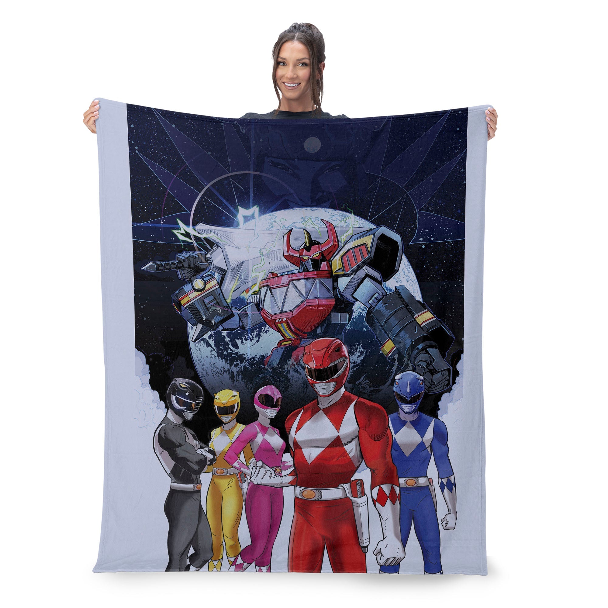 Hasbro Power Rangers Mighty Morphin Silk Touch Throw Blanket 50X60 Inches
