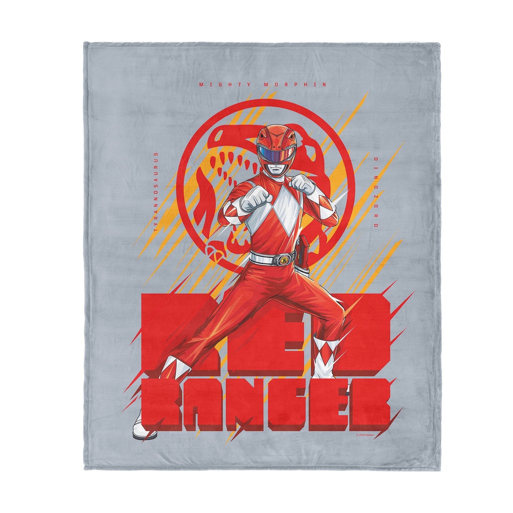 Hasbro Power Rangers Red Ranger Silk Touch Throw Blanket 50X60 Inches