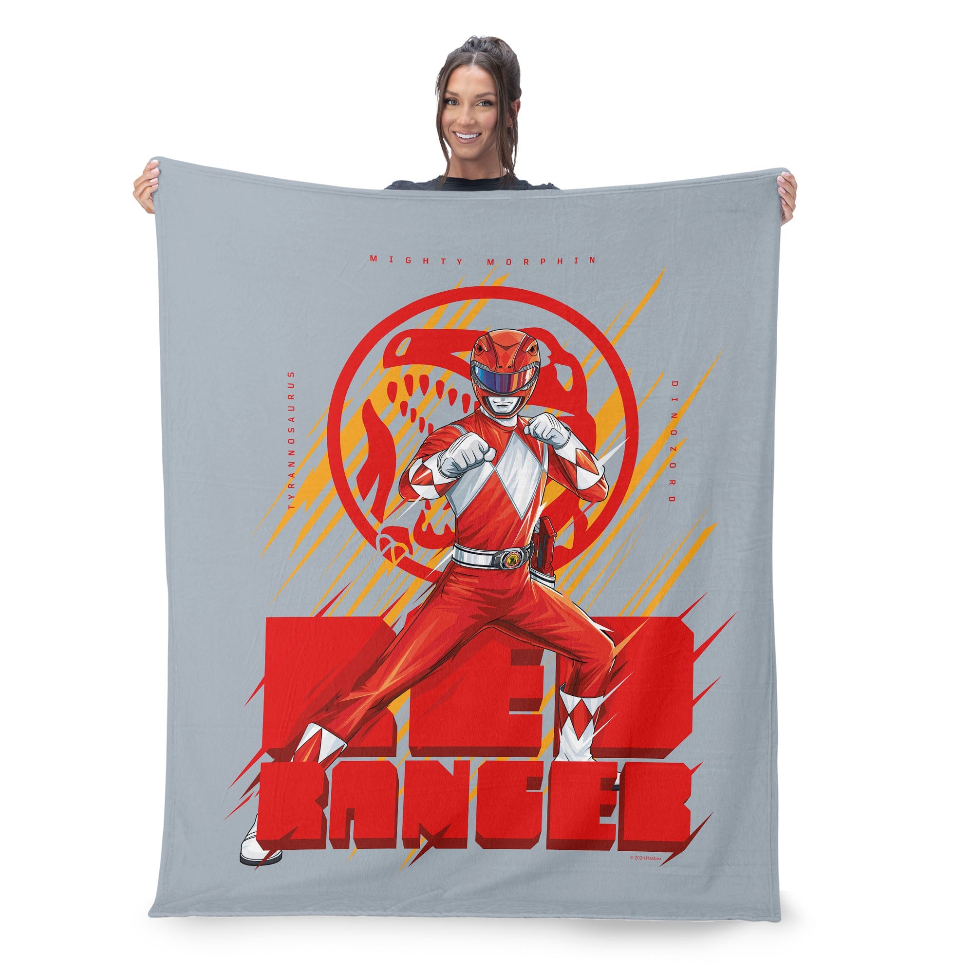 Hasbro Power Rangers Red Ranger Silk Touch Throw Blanket 50X60 Inches
