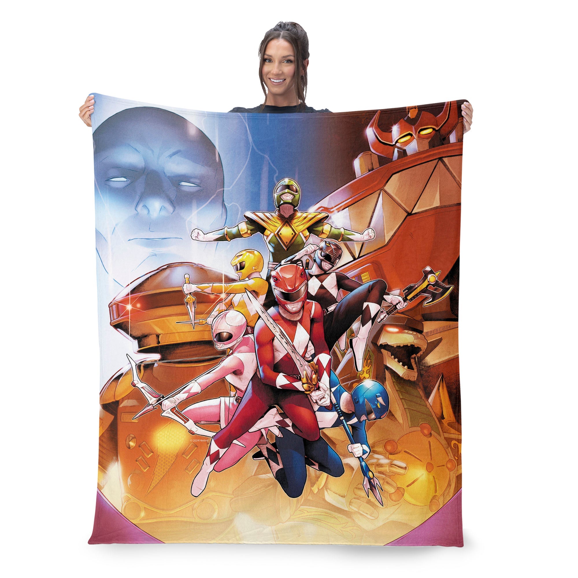 Hasbro Power Rangers Vintage Rangers Silk Touch Throw Blanket 50X60 Inches