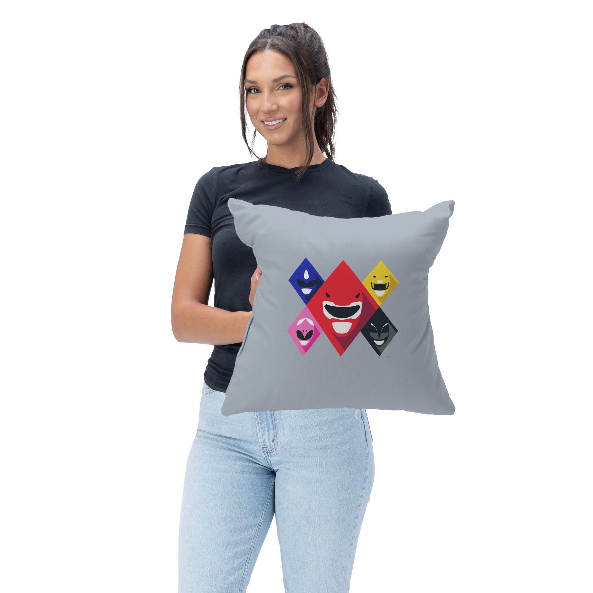 Hasbro Power Rangers Ranger Diamonds Throw Pillow 18X18 Inches