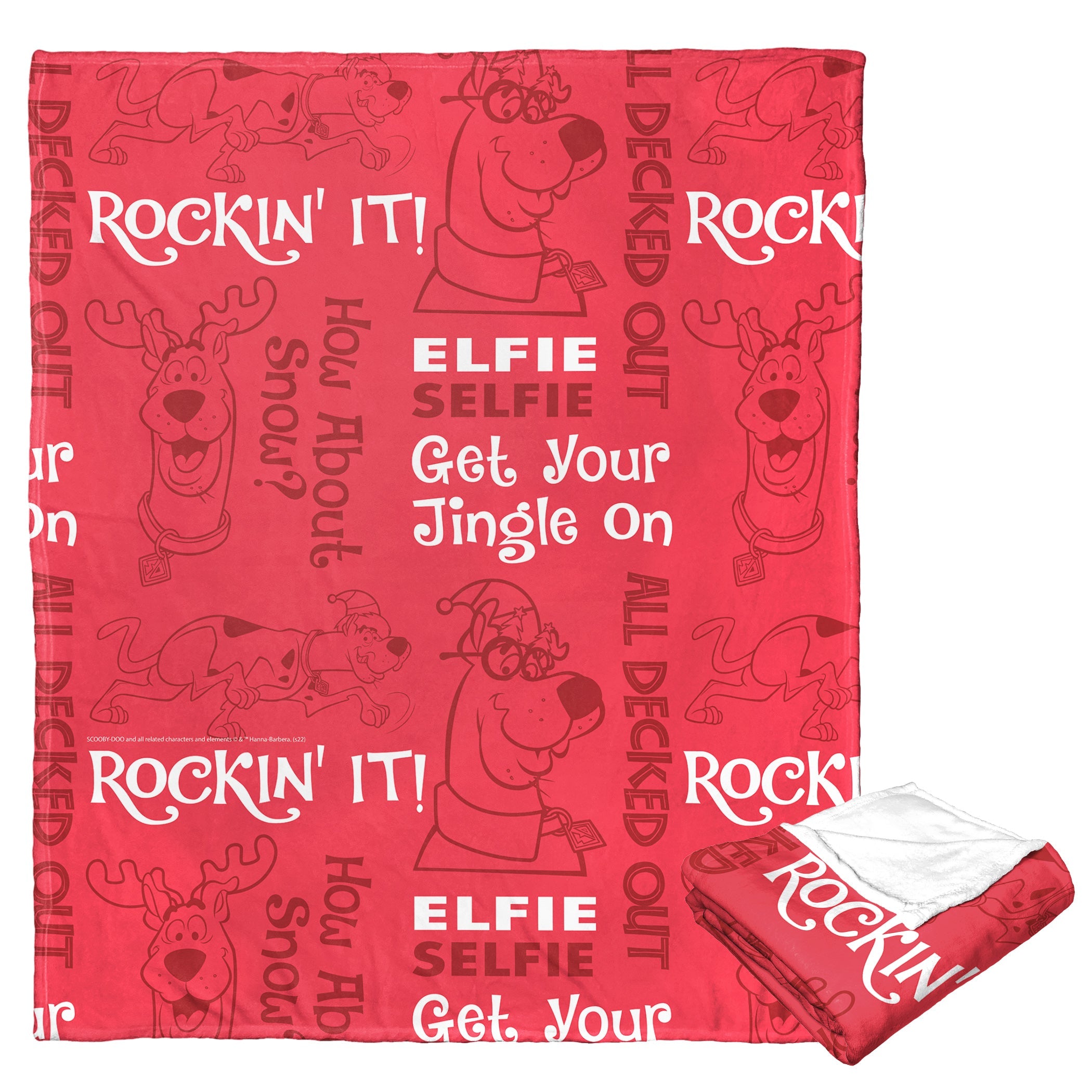 Warner Bros. Scooby-Doo Get Your Jingle On Silk Touch Throw Blanket 50x60 Inches