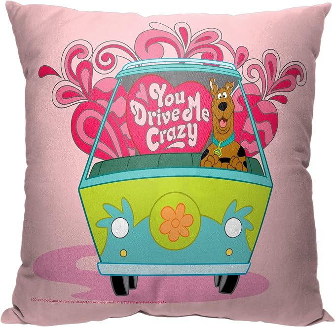 Warner Bros. Scooby-Doo You Drive Me Crazy Throw Pillow 18x18 Inches