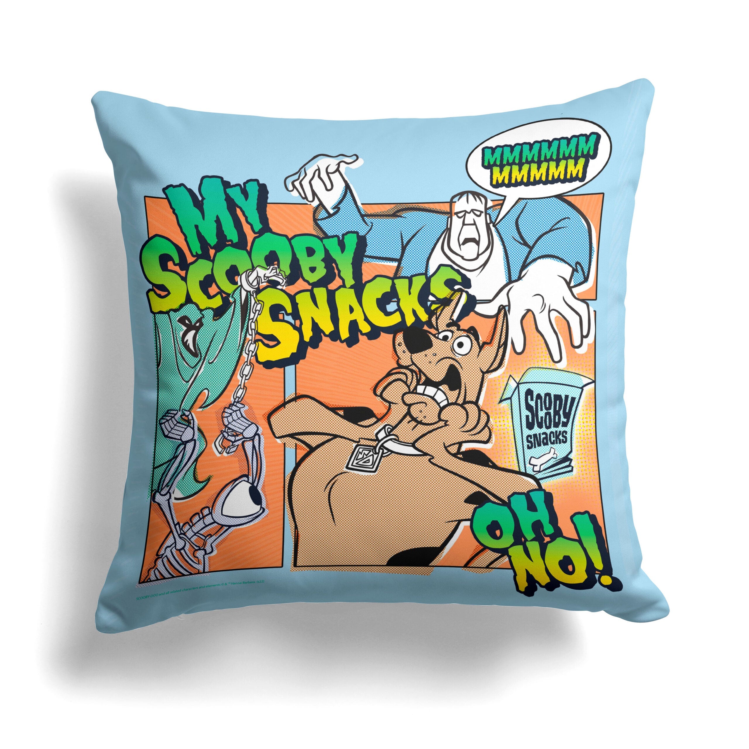 Warner Bros. Scooby-Doo Uh Oh My Scooby Snacks Throw Pillow 18x18 Inches