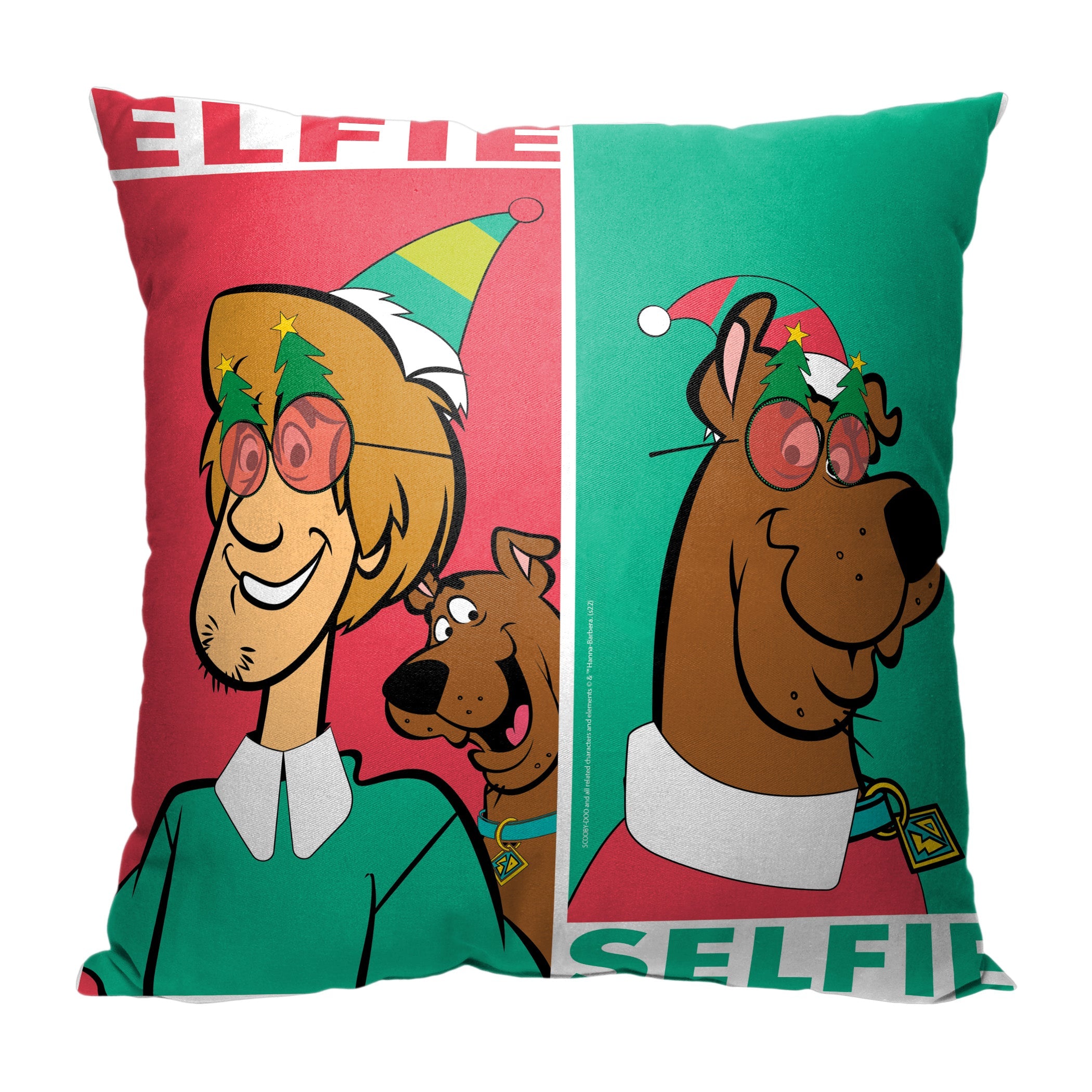 Warner Bros. Scooby-Doo Elfie Selfie Throw Pillow 18x18 Inches