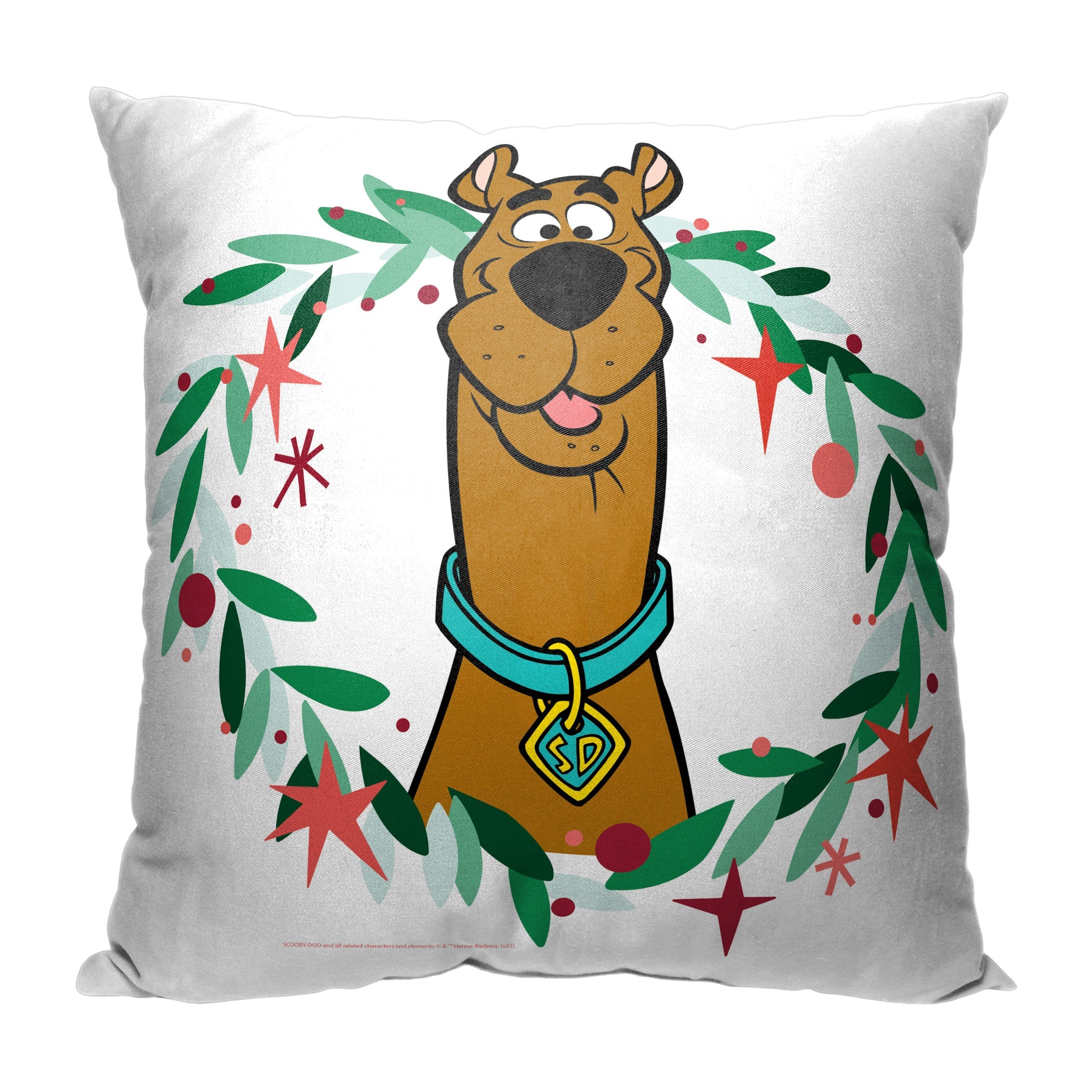 Warner Bros. Scooby-Doo Festive Scooby Throw Pillow 18x18 Inches