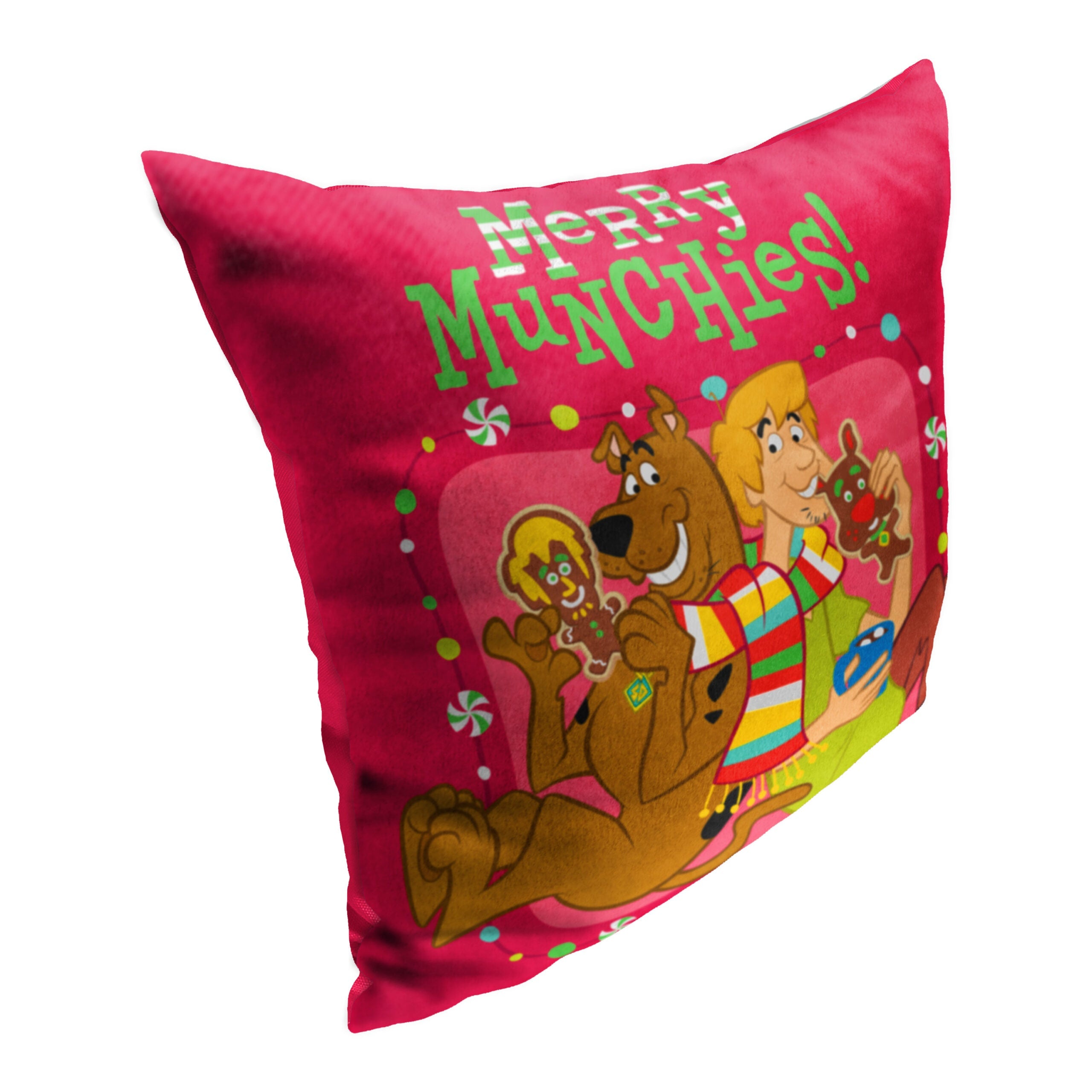 Warner Bros. Scooby-Doo Merry Munchies Throw Pillow 18x18 Inches