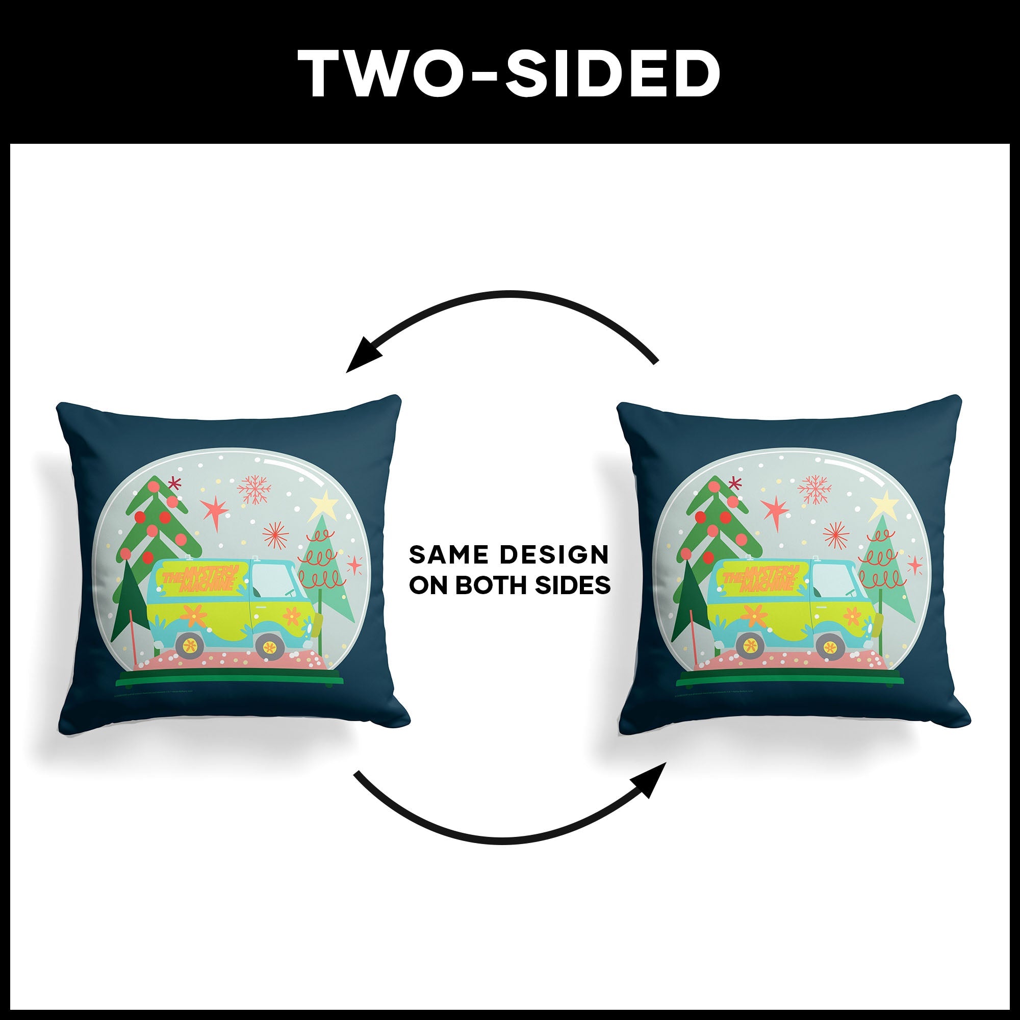 Warner Bros. Scooby-Doo Mystery Machine Globe Throw Pillow 18x18 Inches