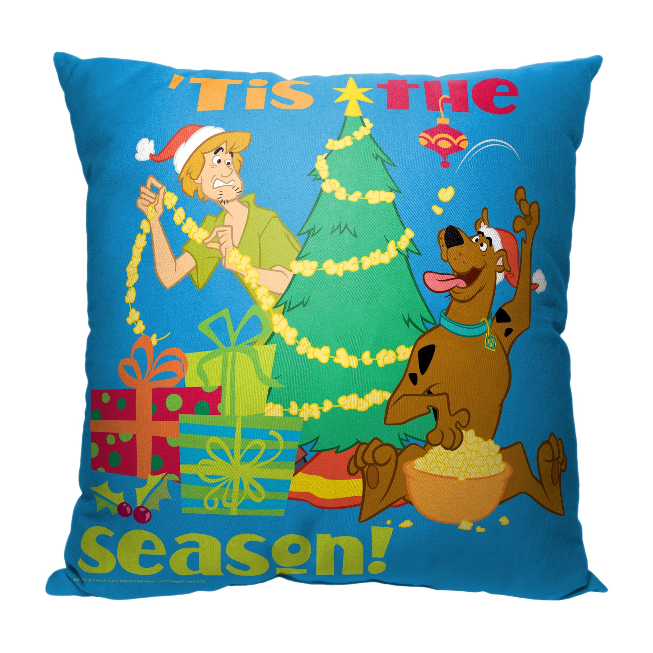 Warner Bros. Scooby-Doo Tis The Season Throw Pillow 18x18 Inches