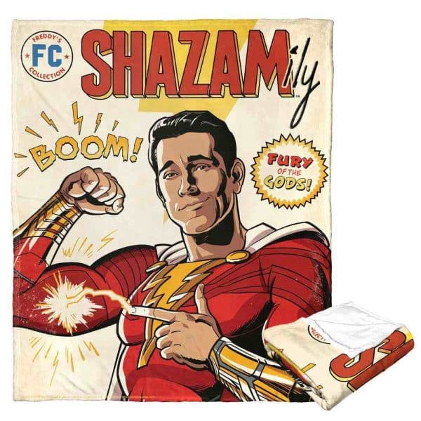 Warner Bros. DC Comics Shazam Comic Cover Silk Touch Throw Blanket 50x60 Inches