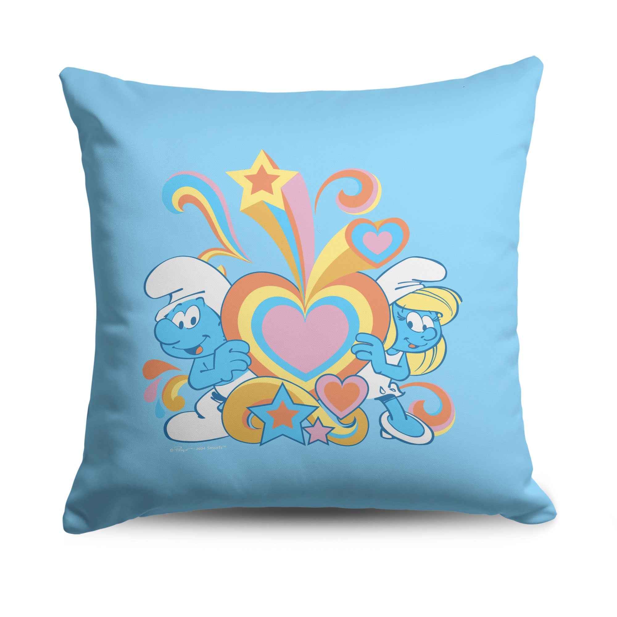 Smurfs Groovy Smurfs Throw Pillow 18¡Á18 inches