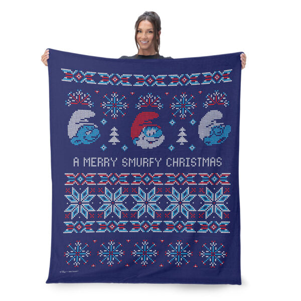 Smurfs Merry Smurfy Silk Touch Throw Blanket 40¡Á50 Inches
