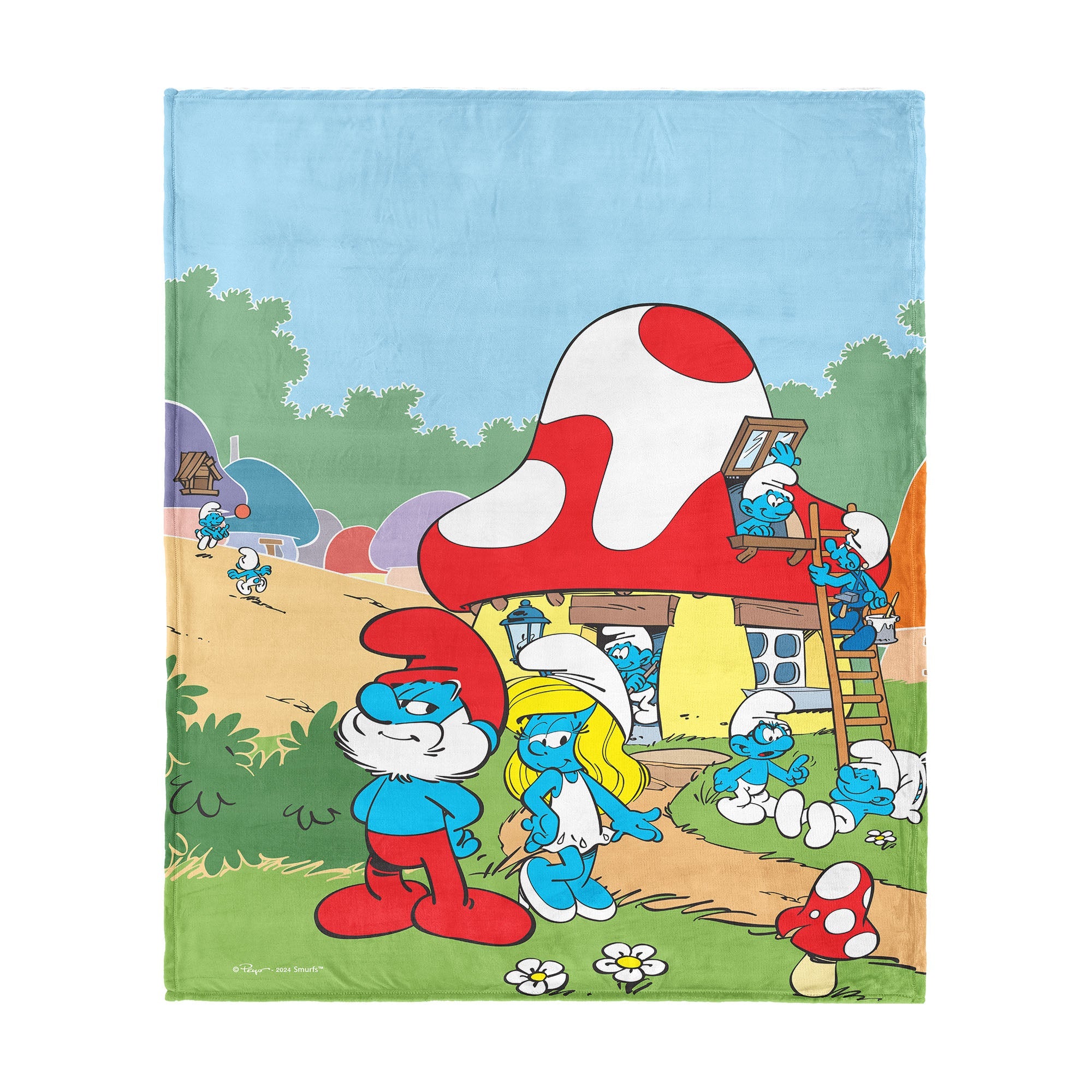 Smurfs Classic Village Silk Touch Throw Blanket 40¡Á50 Inches