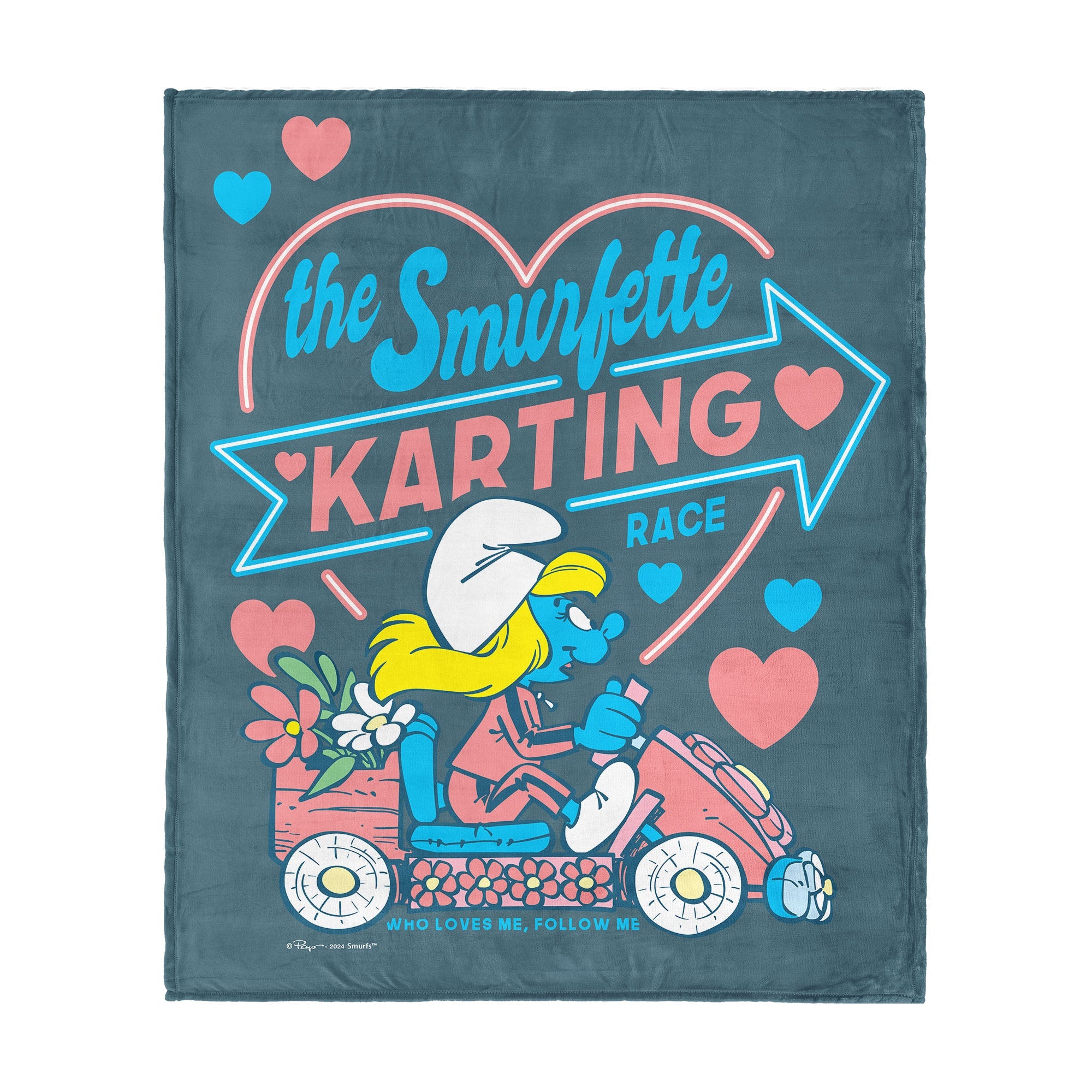 Smurfs Smurfette Karting Silk Touch Throw Blanket 40¡Á50 Inches