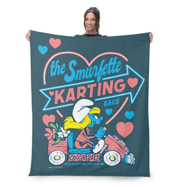 Smurfs Smurfette Karting Silk Touch Throw Blanket 40¡Á50 Inches