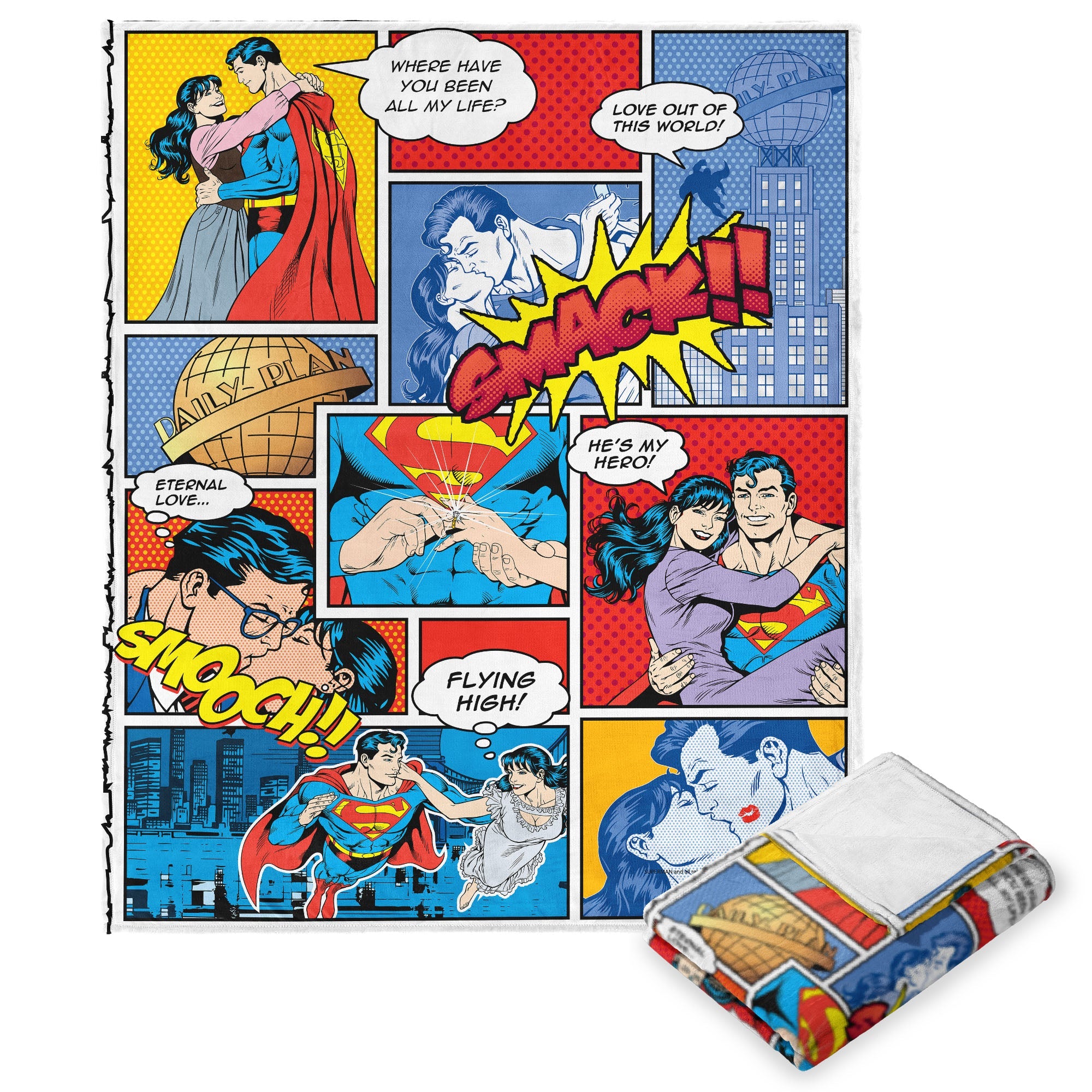 Warner Bros. Superman Lois And Superman Silk Touch Throw Blanket 50x60 Inches