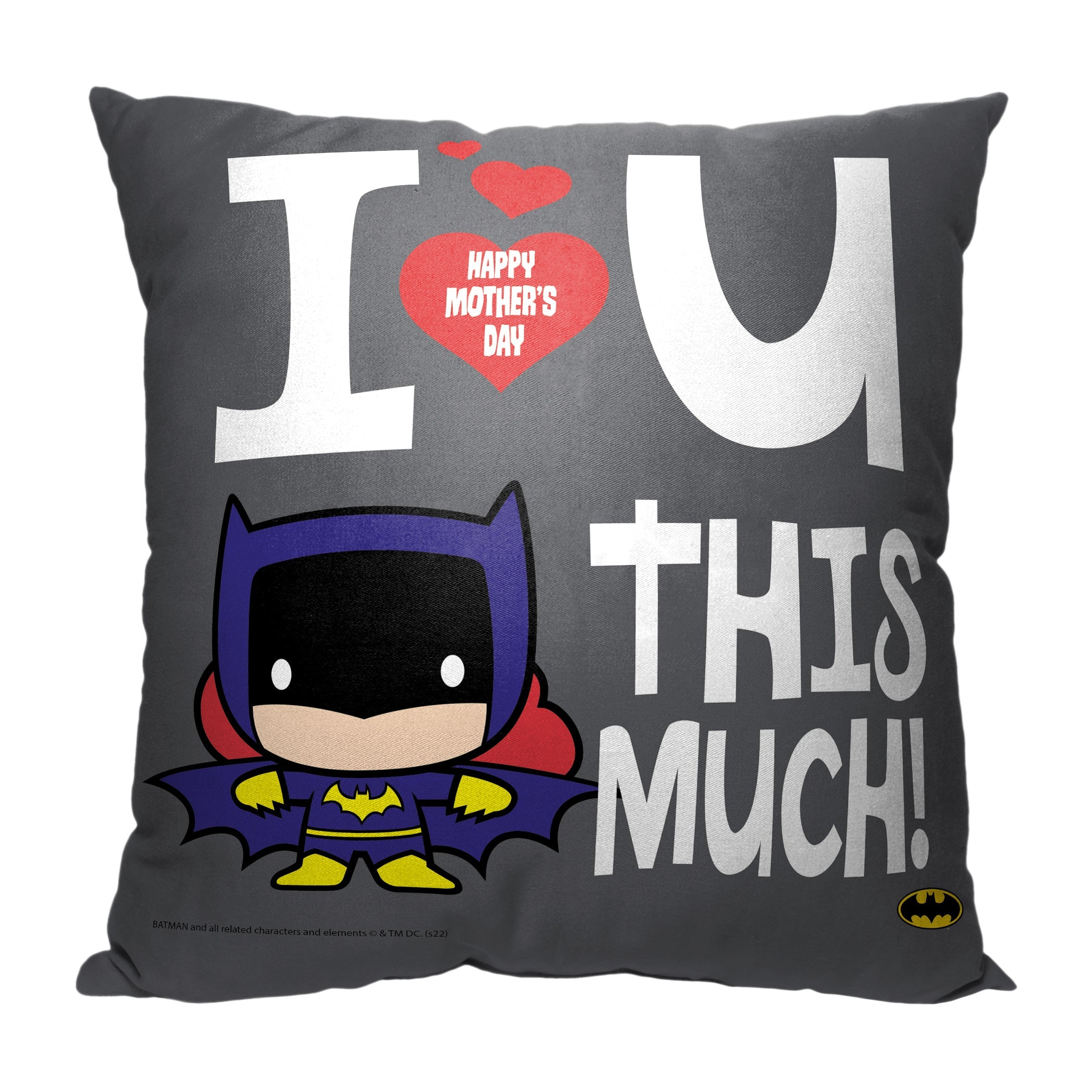 Warner Bros. Superman Love Mom This Much Throw Pillow 18x18 Inches