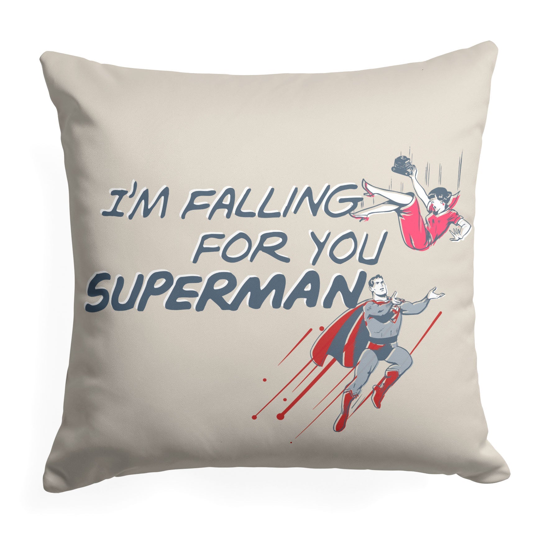 DC Comics Superman Falling for you Throw Pillow 18x18 inches