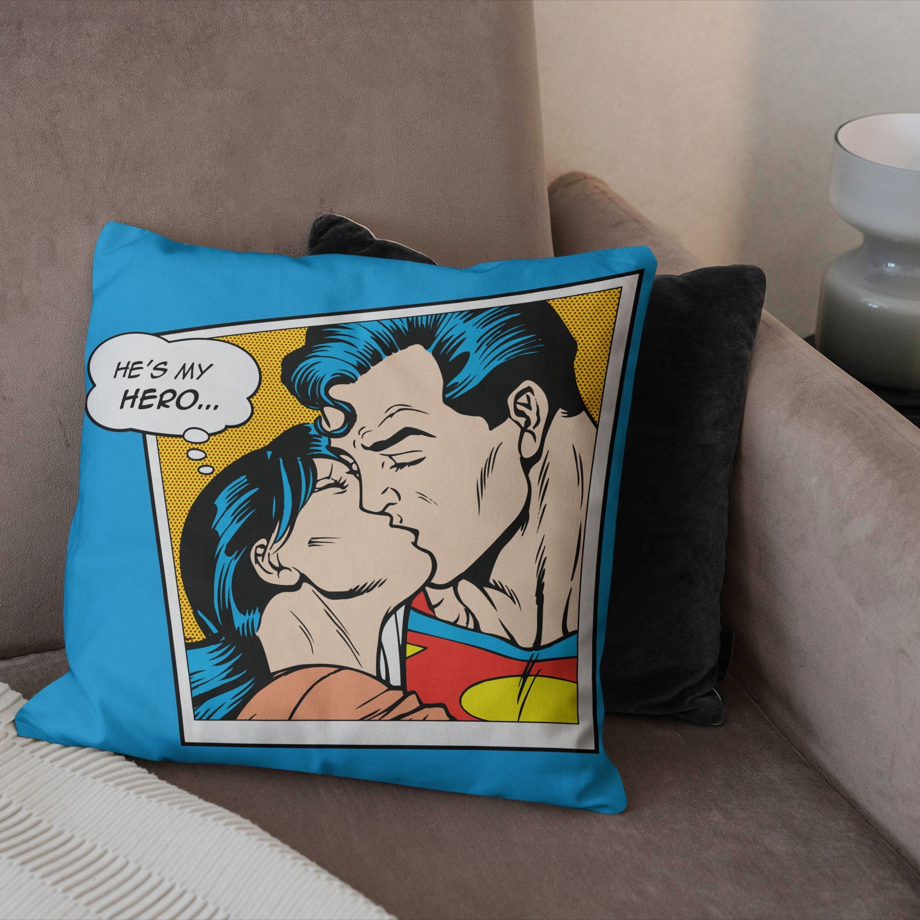 Warner Bros. Superman Hes My Hero Throw Pillow 18x18 Inches