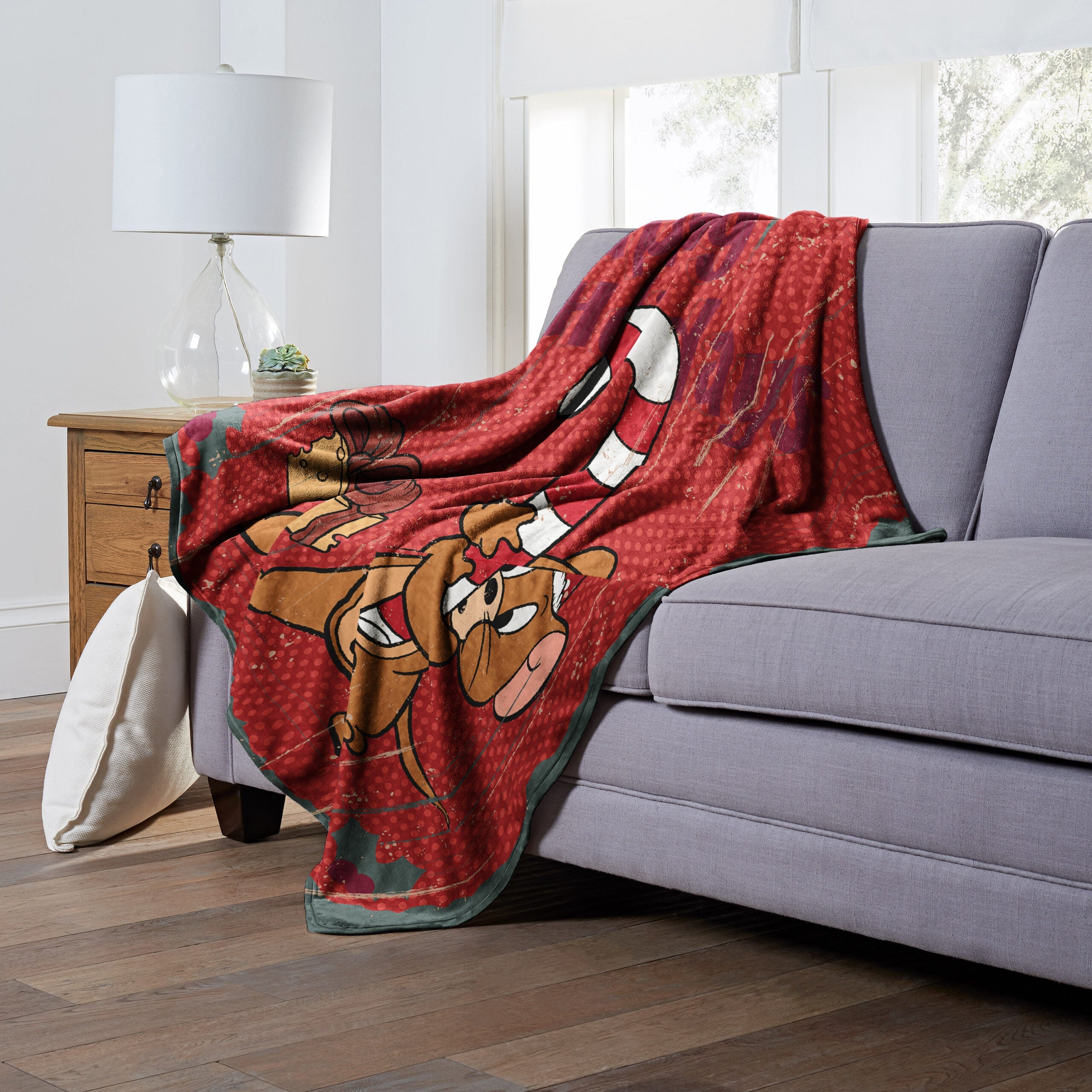 Warner Bros. Tom And Jerry Happy Holidays Silk Touch Throw Blanket 50x60 Inches