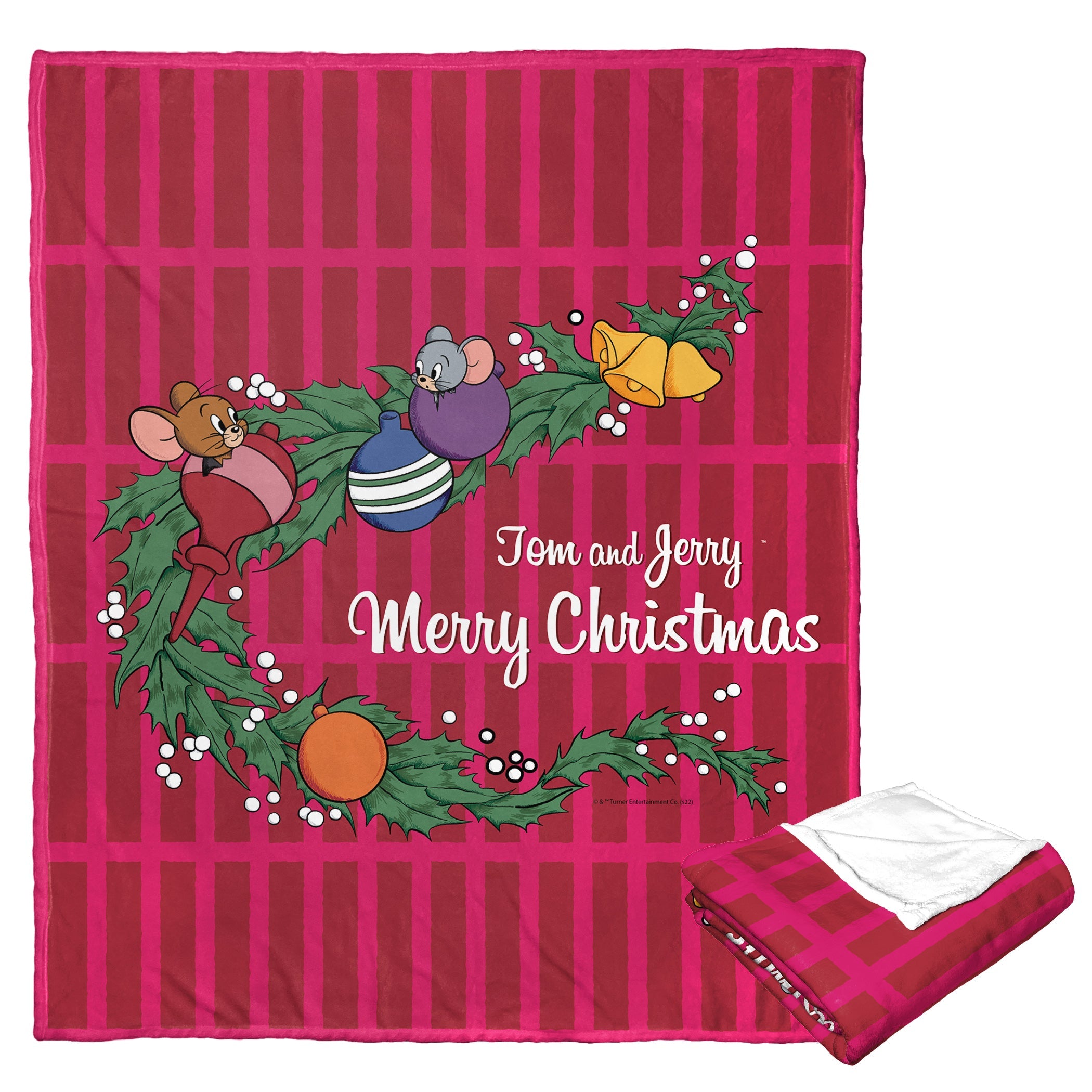 Warner Bros. Tom And Jerry Merry Christmas Silk Touch Throw Blanket 50x60 Inches