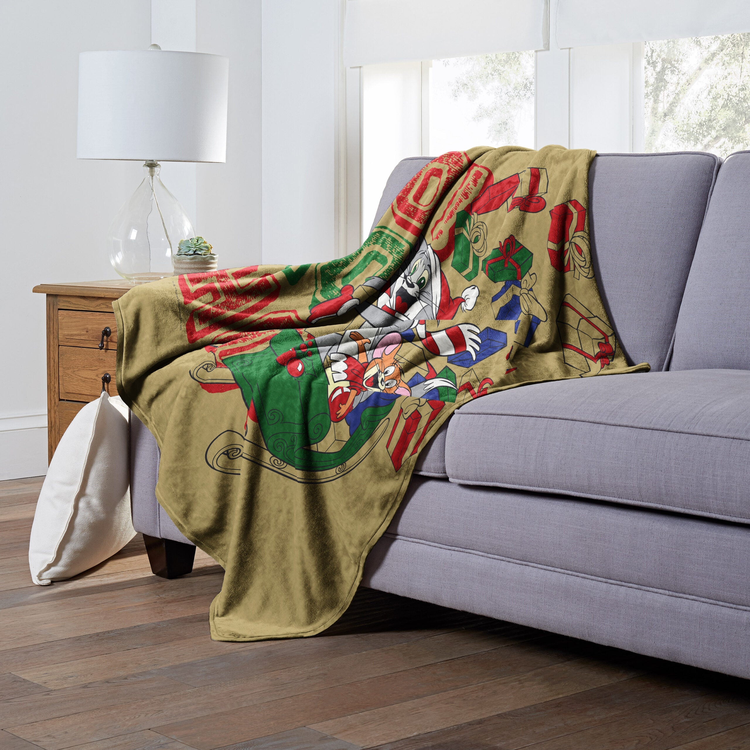 Warner Bros. Tom And Jerry Present Delivery Silk Touch Throw Blanket 50x60 Inches