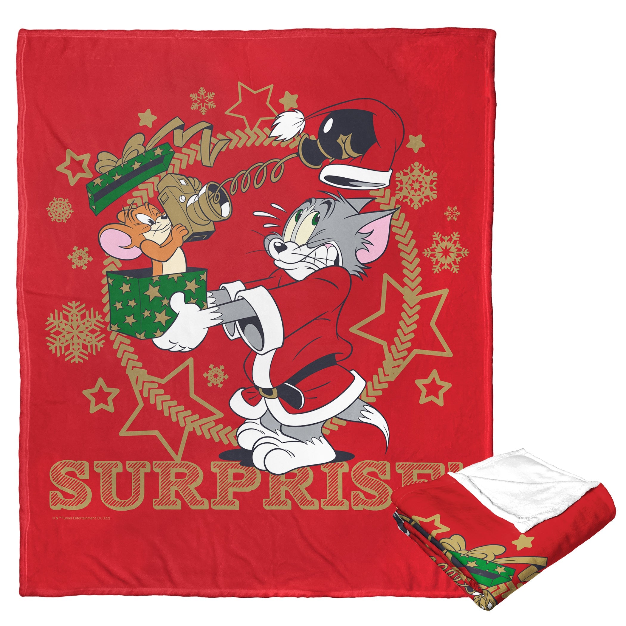 Warner Bros. Tom And Jerry Surprise Silk Touch Throw Blanket 50x60 Inches
