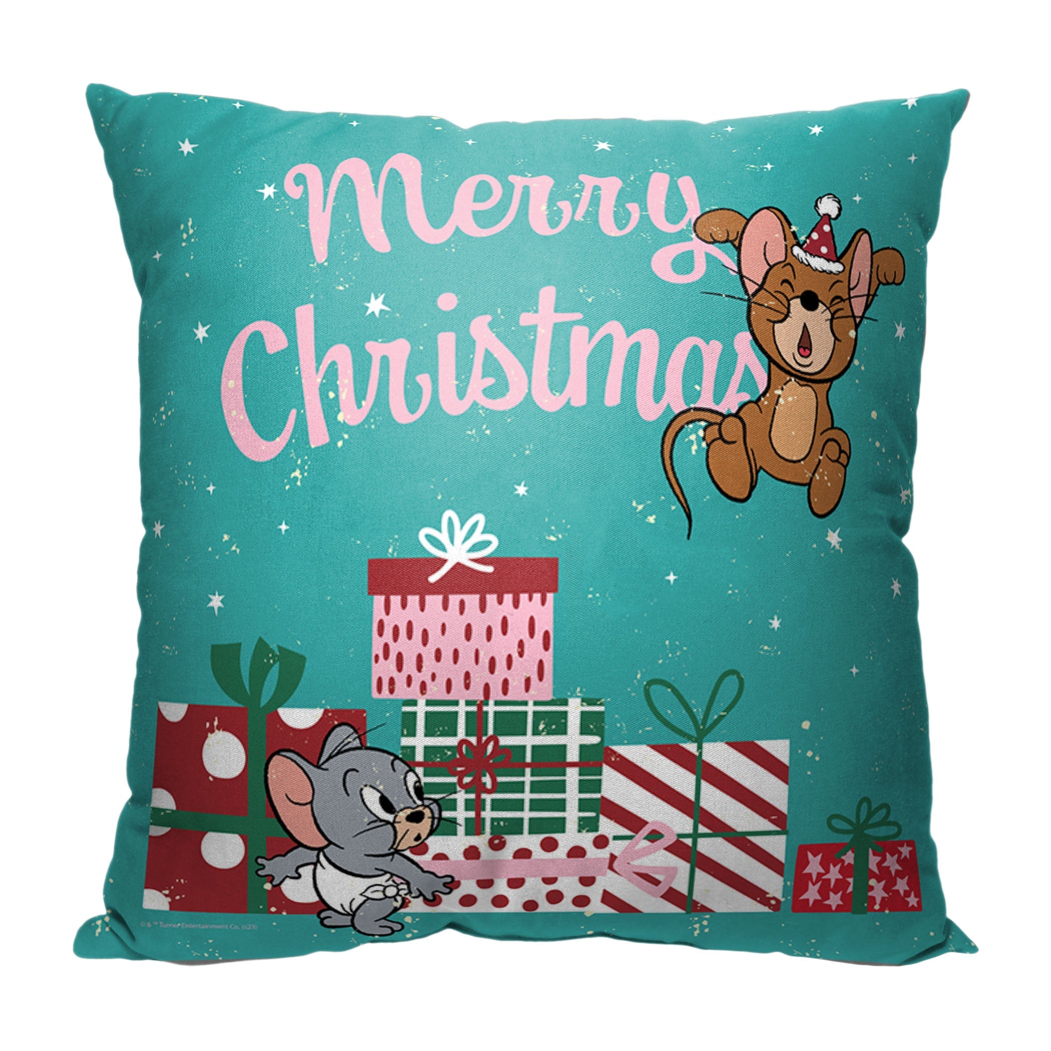 Warner Bros. Tom And Jerry Christmas Time Throw Pillow 18x18 Inches