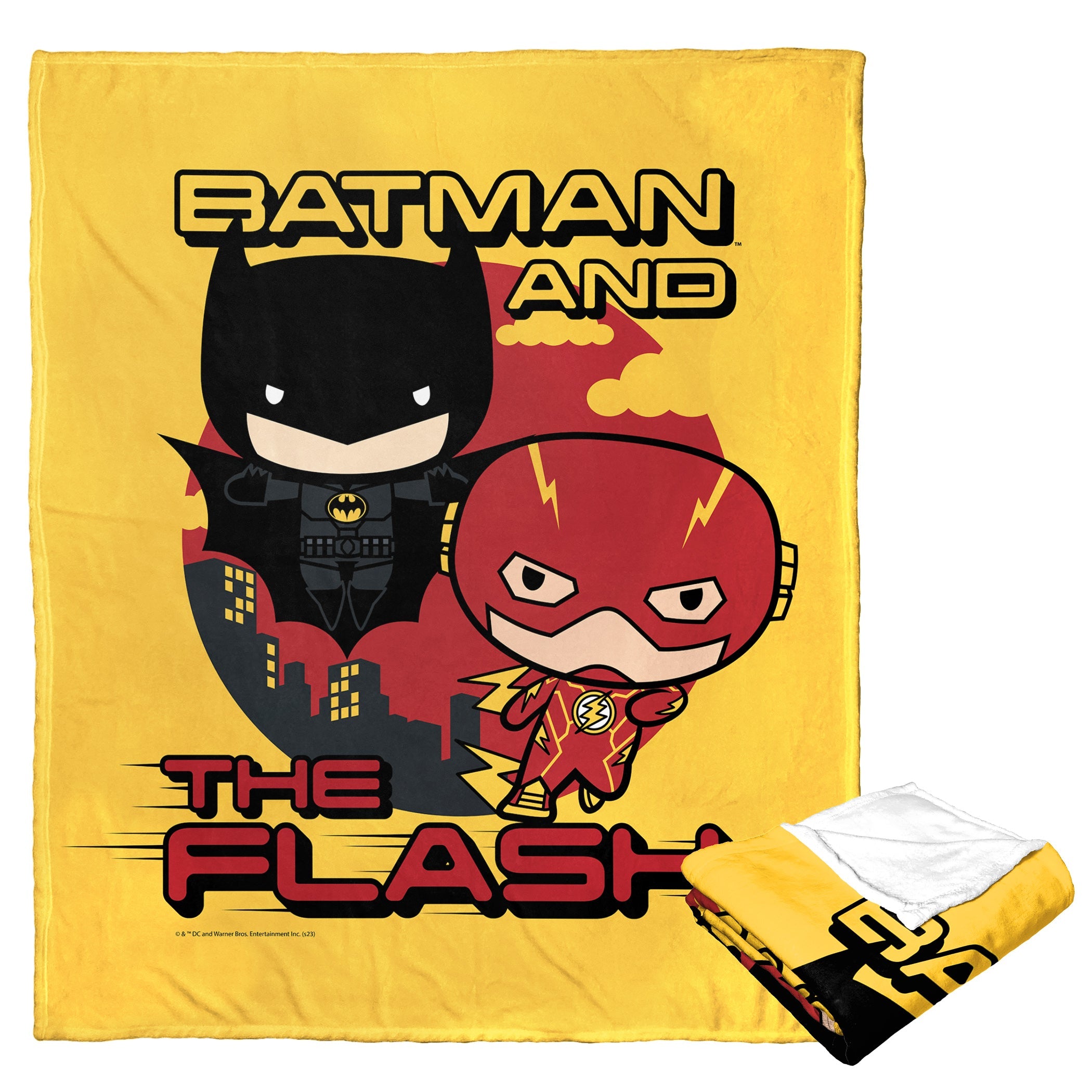 Warner Bros. The Flash Batman And Flash Silk Touch Throw Blanket 50x60 Inches