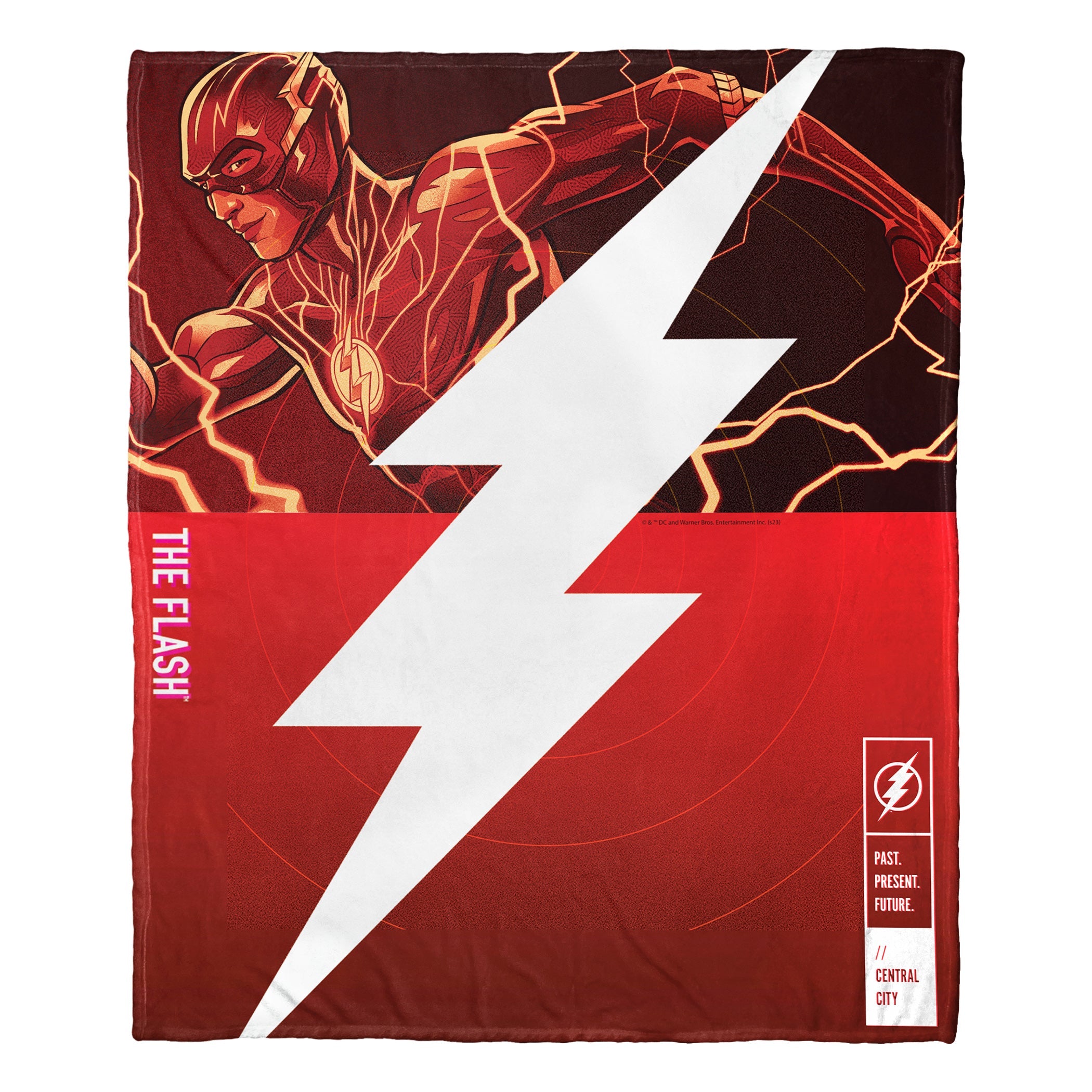Warner Bros. The Flash Lightening Strike Silk Touch Throw Blanket 50x60 Inches