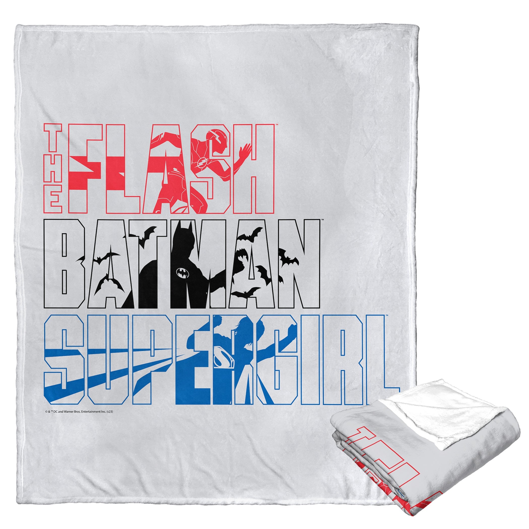 Warner Bros. The Flash Trifecta Silk Touch Throw Blanket 50x60 Inches