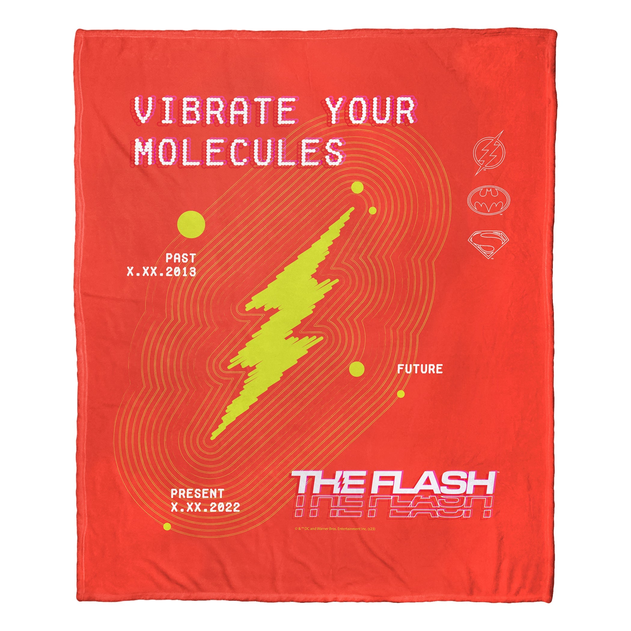 Warner Bros. The Flash Vibrate Your Molecules Silk Touch Throw Blanket 50x60 Inches