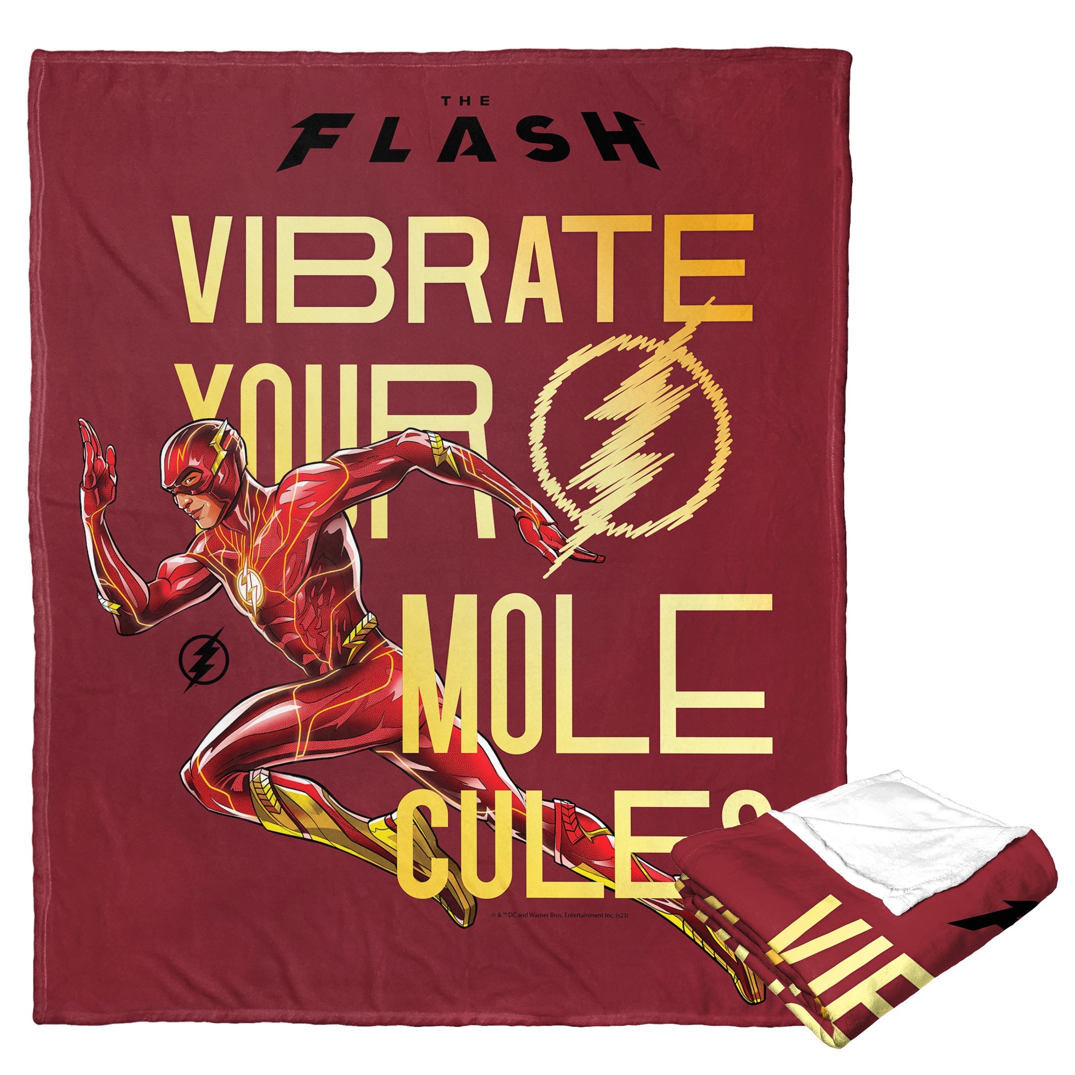 Warner Bros. The Flash Your Molecules Silk Touch Throw Blanket 50x60 Inches