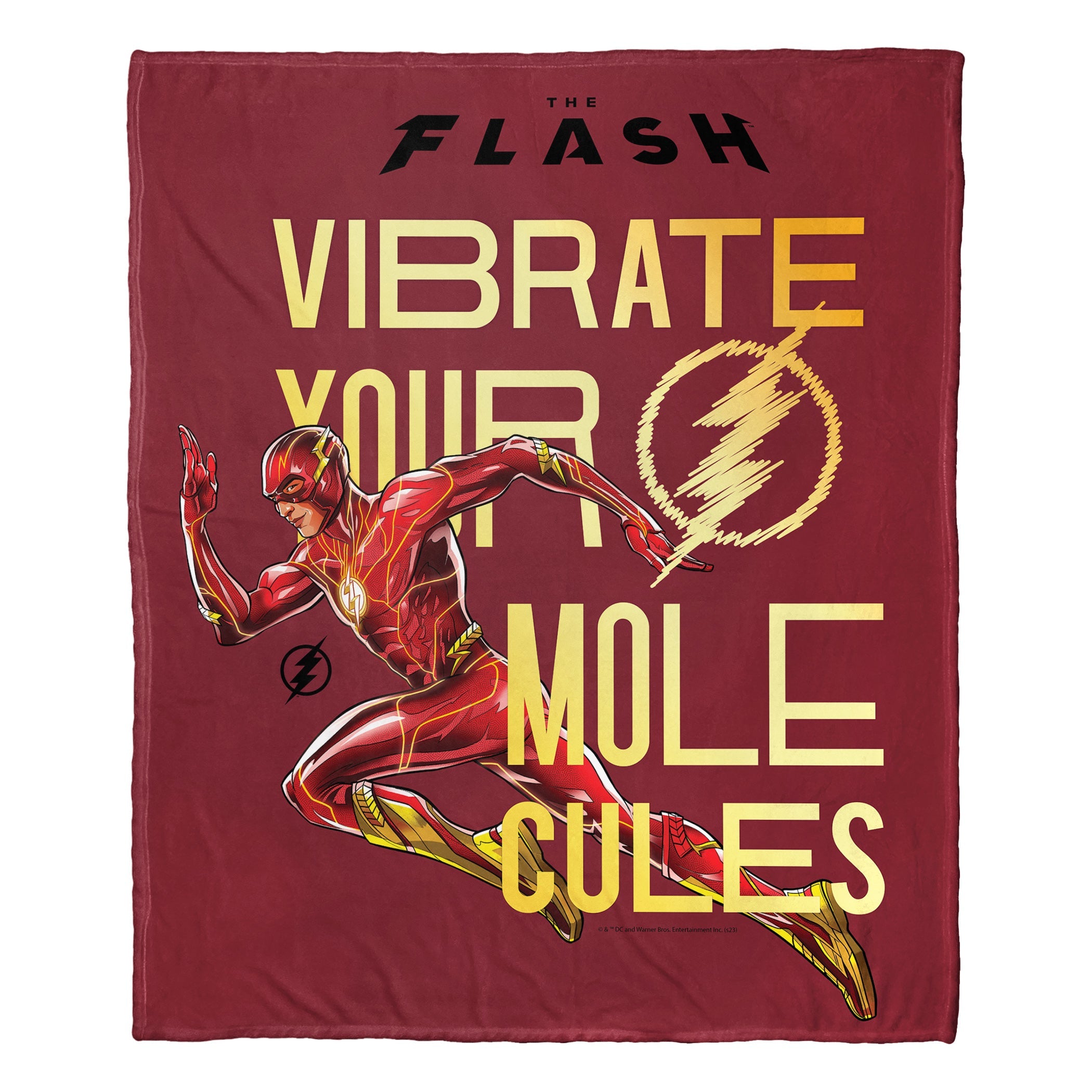 Warner Bros. The Flash Your Molecules Silk Touch Throw Blanket 50x60 Inches