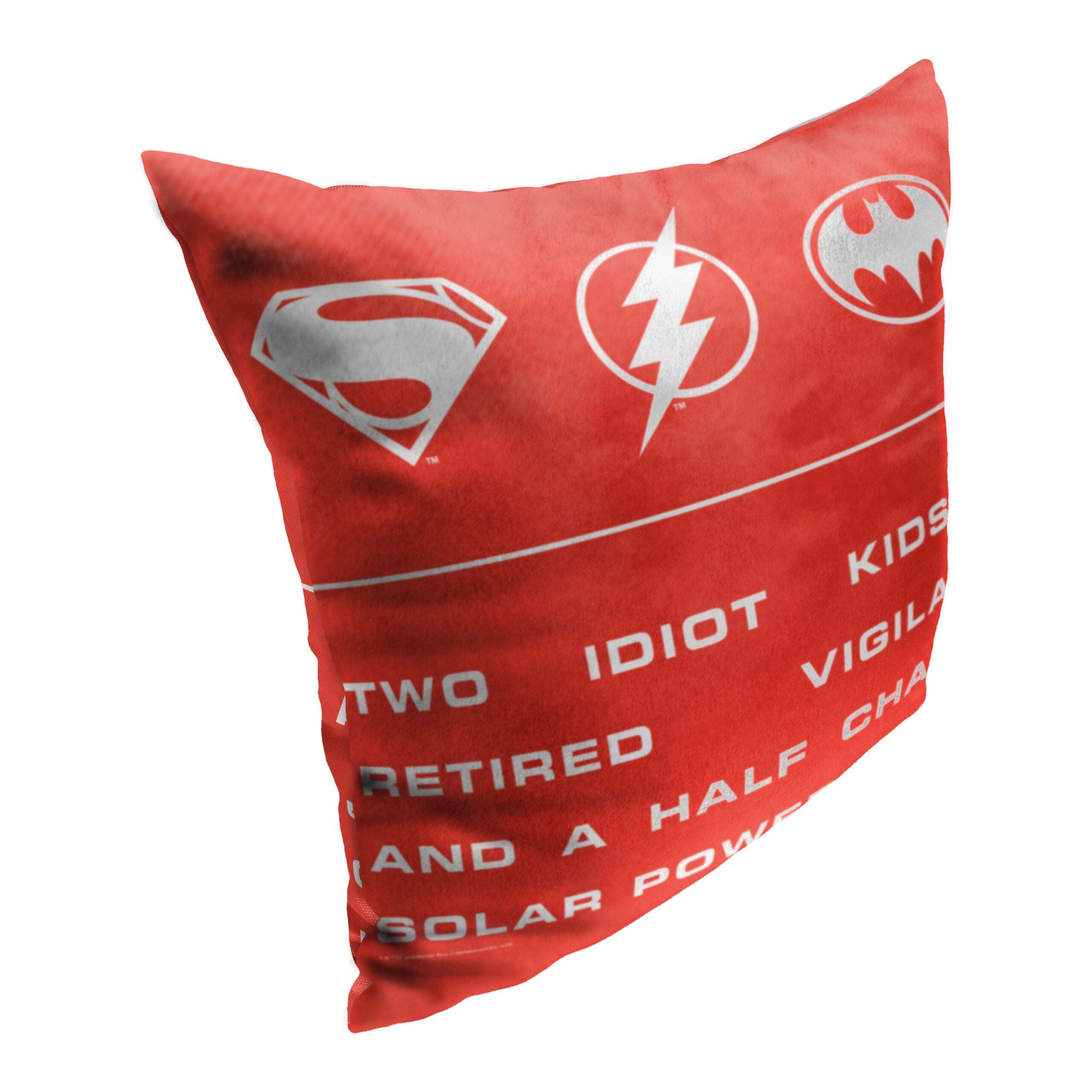 Warner Bros. The Flash Role Call Throw Pillow 18x18 Inches