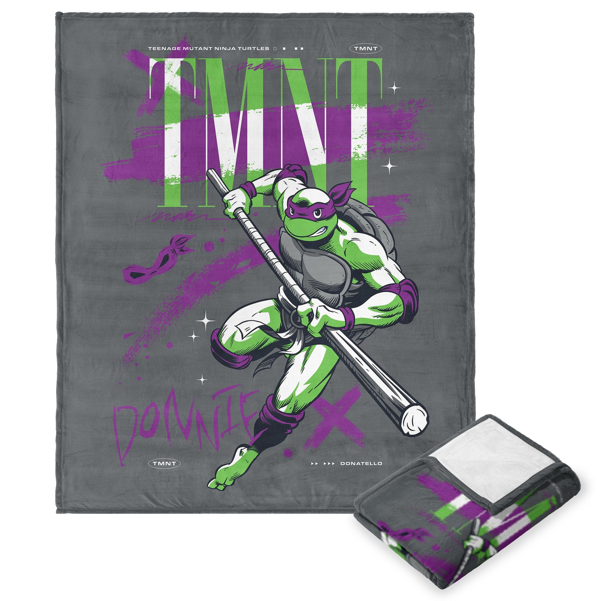 Nickelodeon Teenage Mutant Ninja Turtles Silk Touch Throw Donnie Tmnt Blanket 50X60 Inches