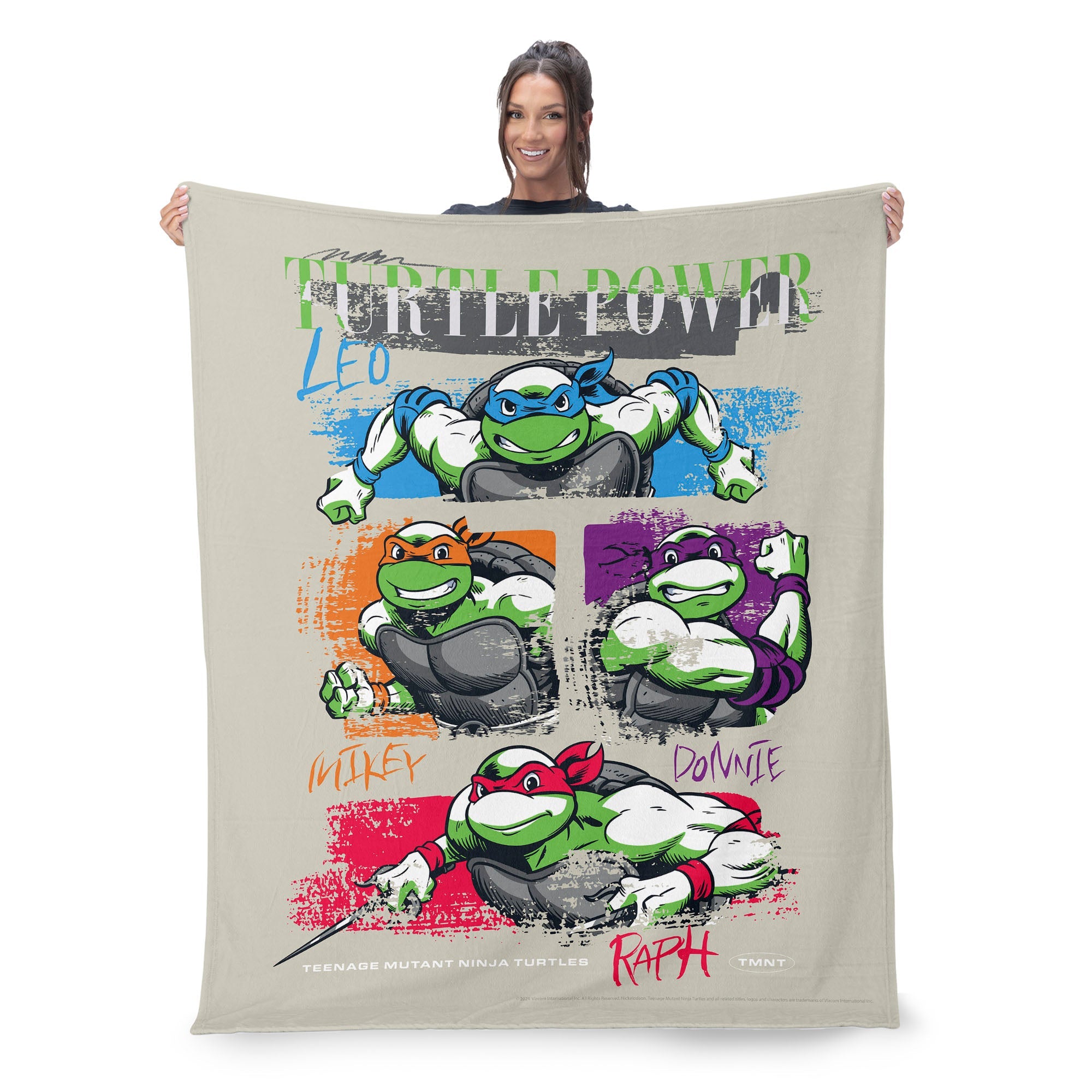Nickelodeon Teenage Mutant Ninja Turtles Turtle Power Silk Touch Throw Blanket 50X60 Inches