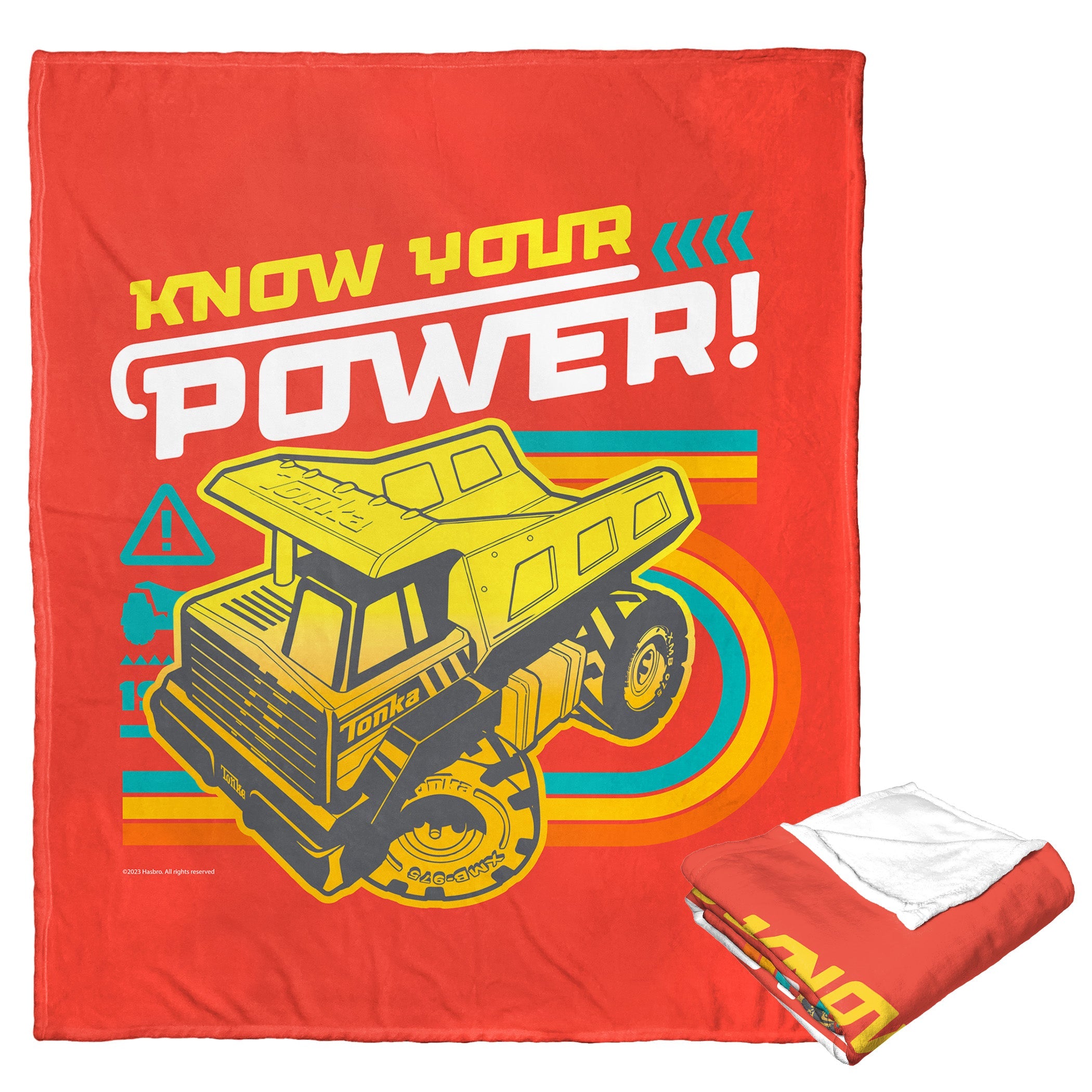 Hasbro Tonka Know Your Power Silk Touch Throw Blanket 50x60 Inches
