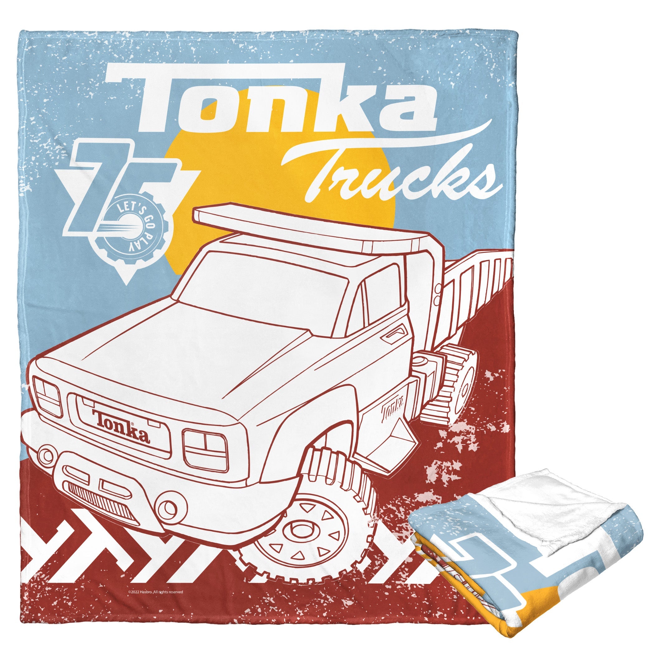 Hasbro Tonka Trucks Silk Touch Throw Blanket 50x60 Inches