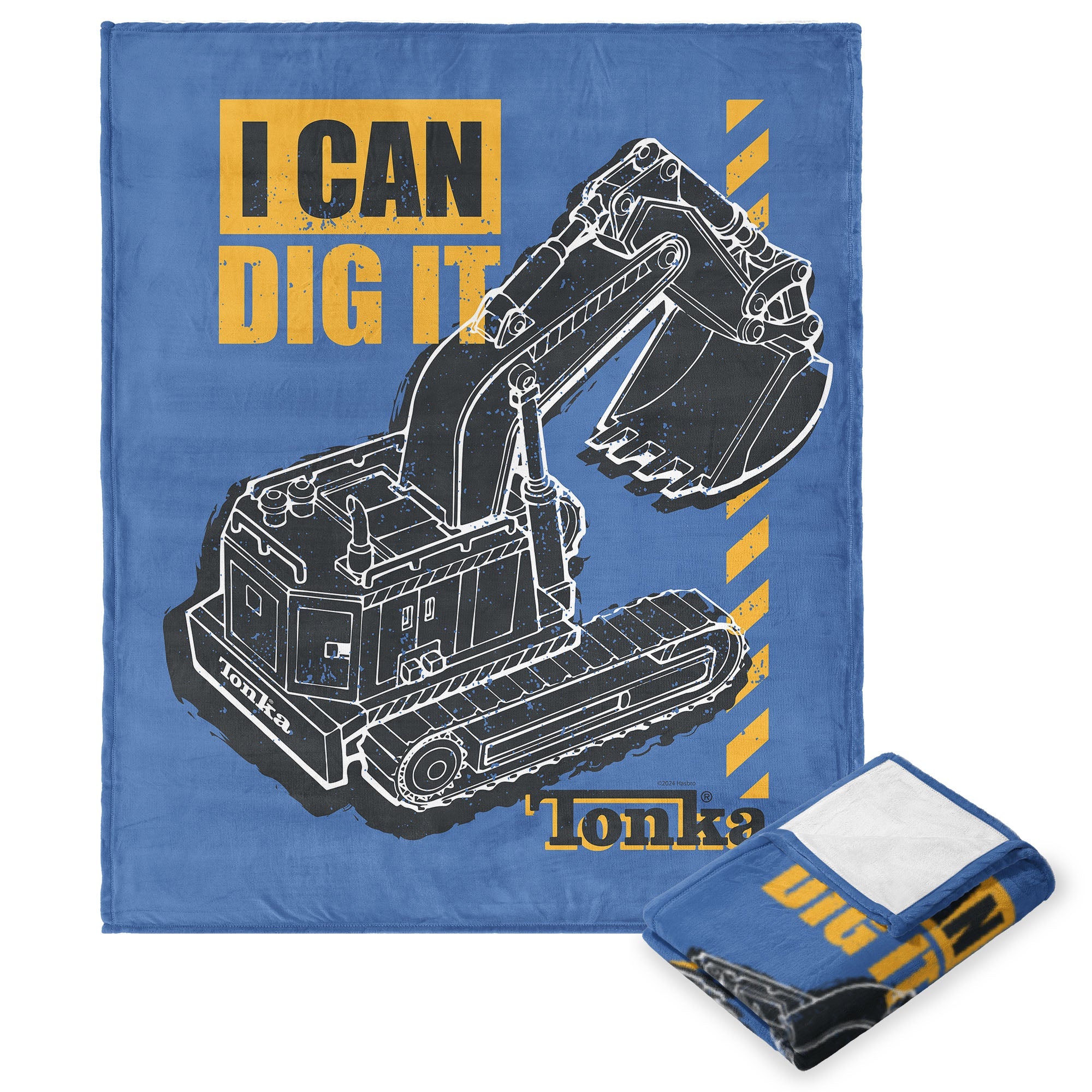 Tonka Hasbro I Can Dig It Silk Touch Throw Blanket 50X60 Inches