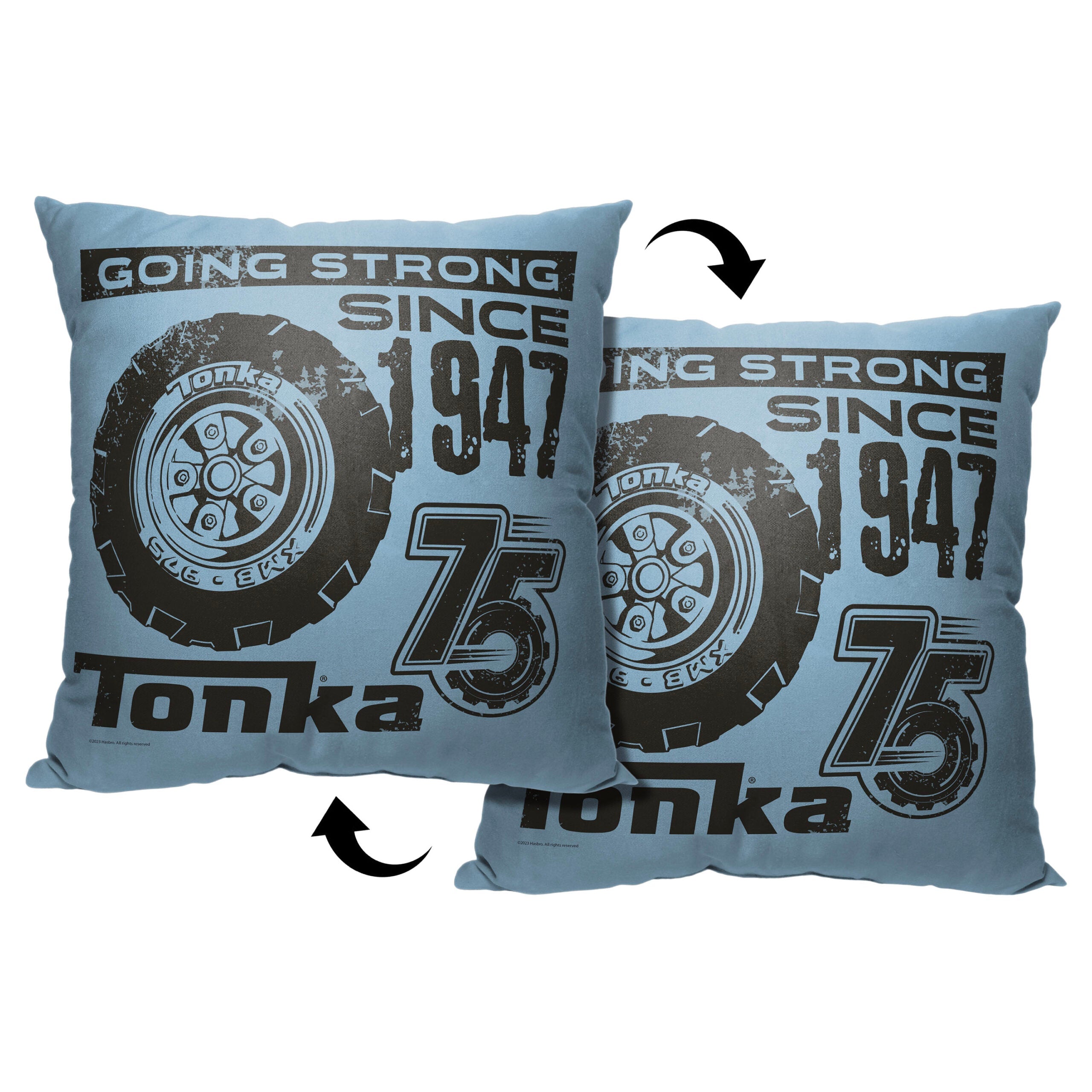 Hasbro Tonka Going Strong Since Throw Pillow 18x18 Inches