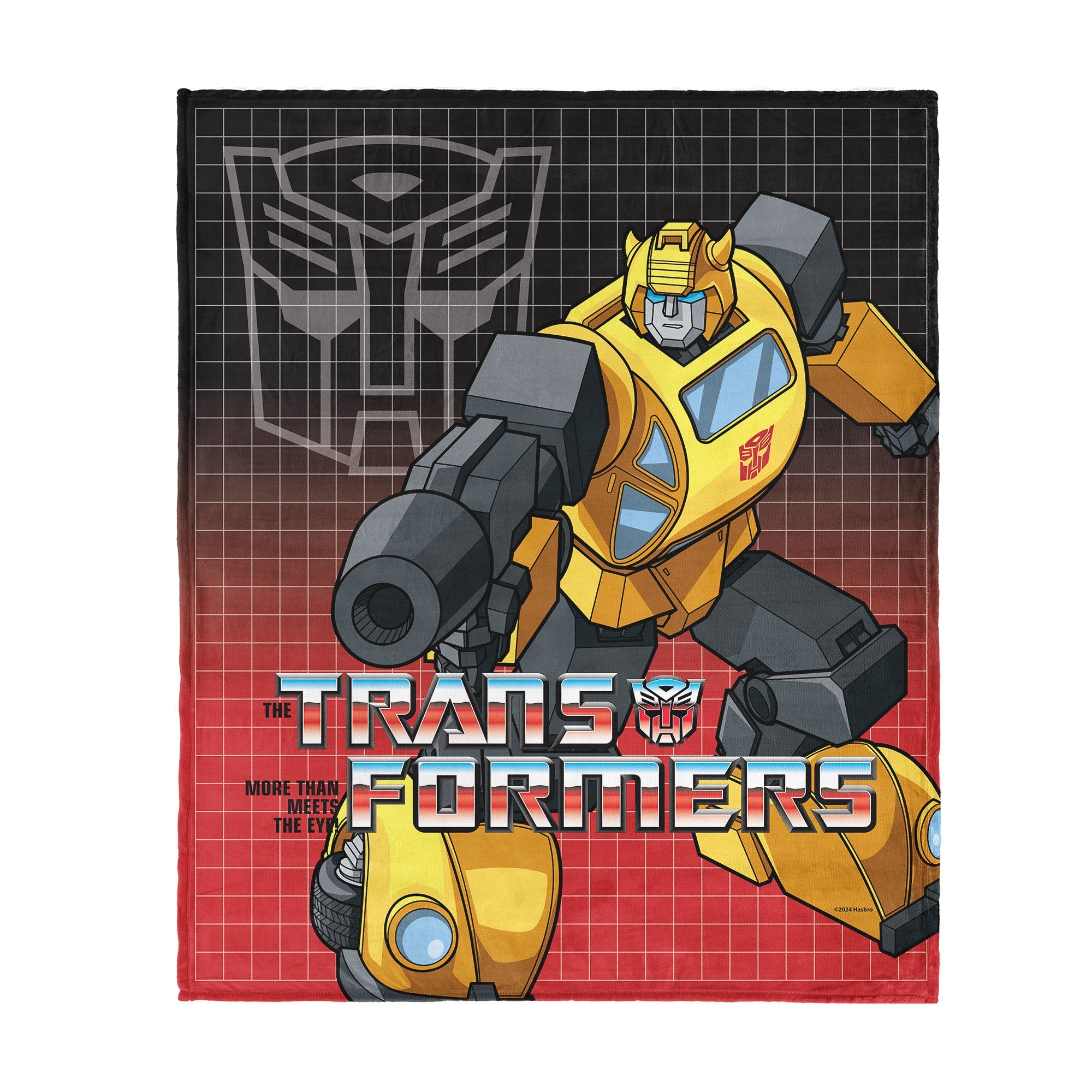 Hasbro Transformers G1 Grid Bumblebee Silk Touch Throw Blanket 50X60 Inches
